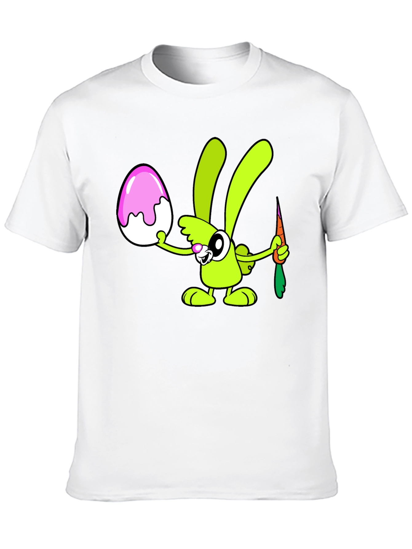 Cartoon Easter Bunny T-Shirt - Black