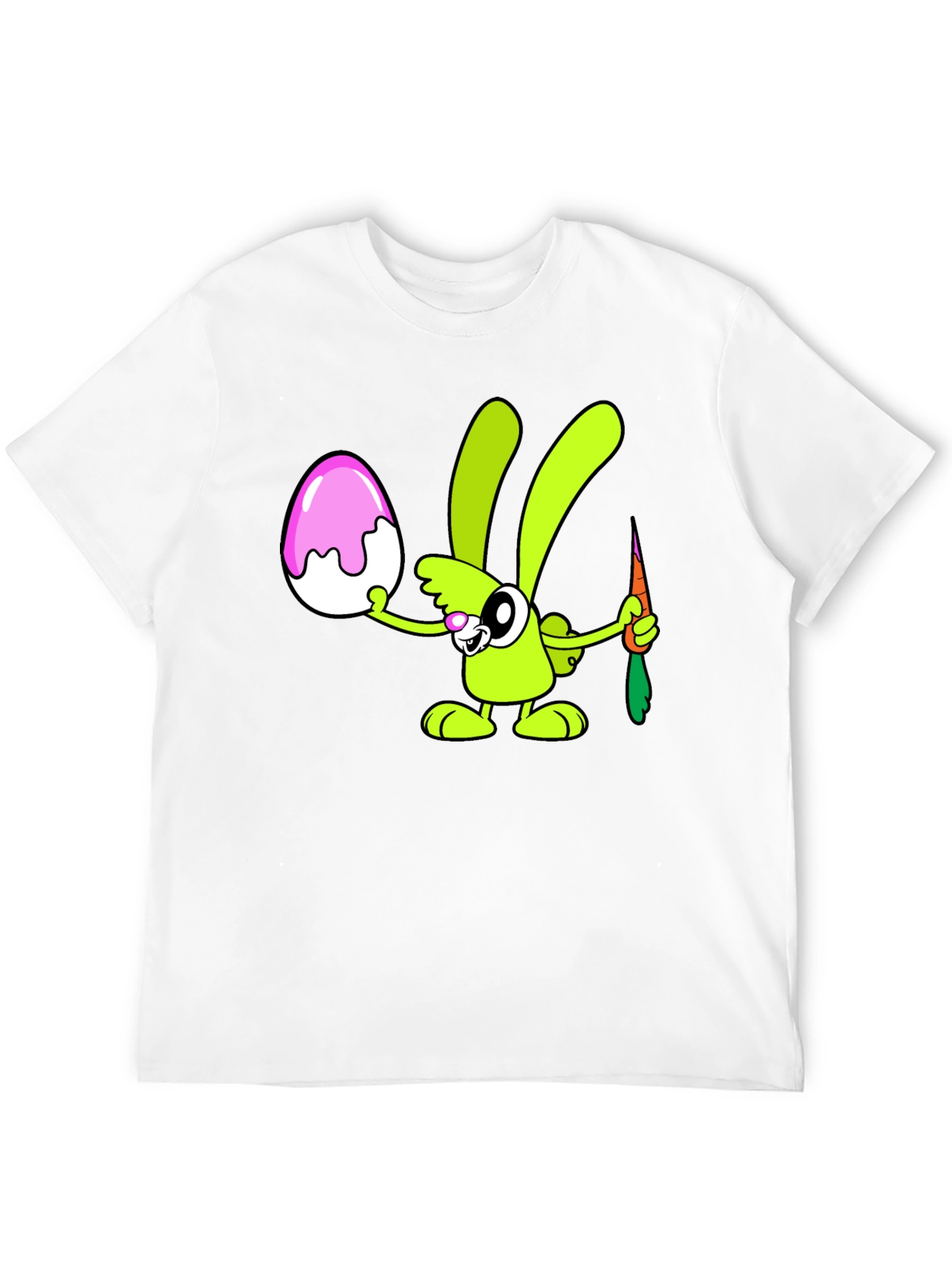 Cartoon Easter Bunny T-Shirt - Black