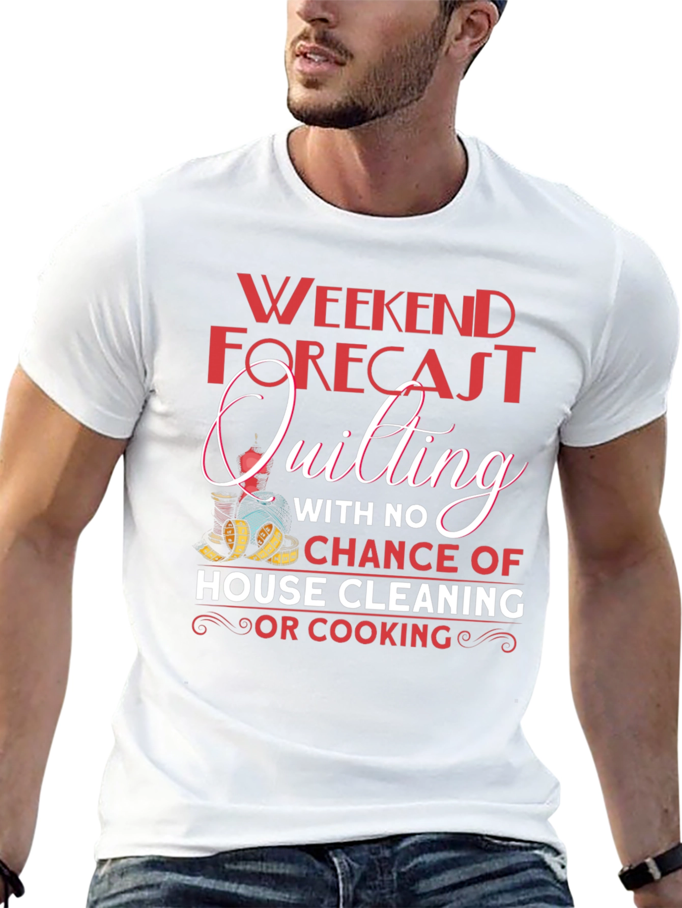 Quilting Weekend Forecast T-Shirt