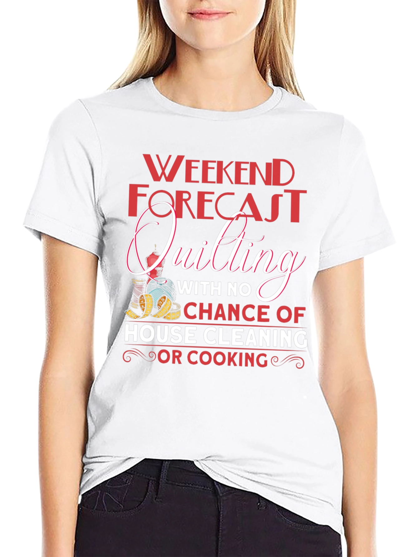 Quilting Weekend Forecast T-Shirt