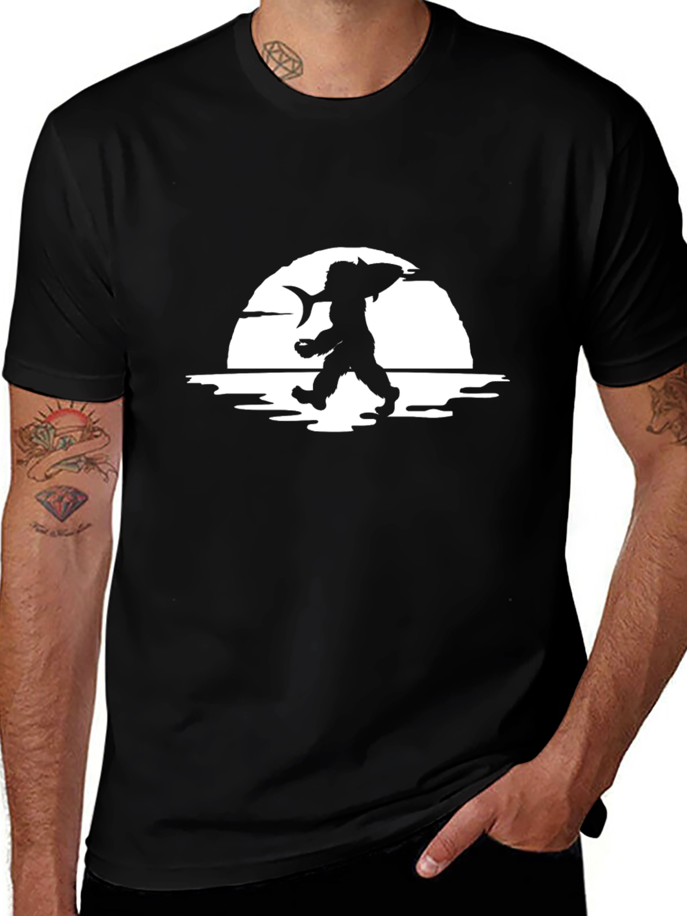 Fisherman Silhouette Graphic Tee