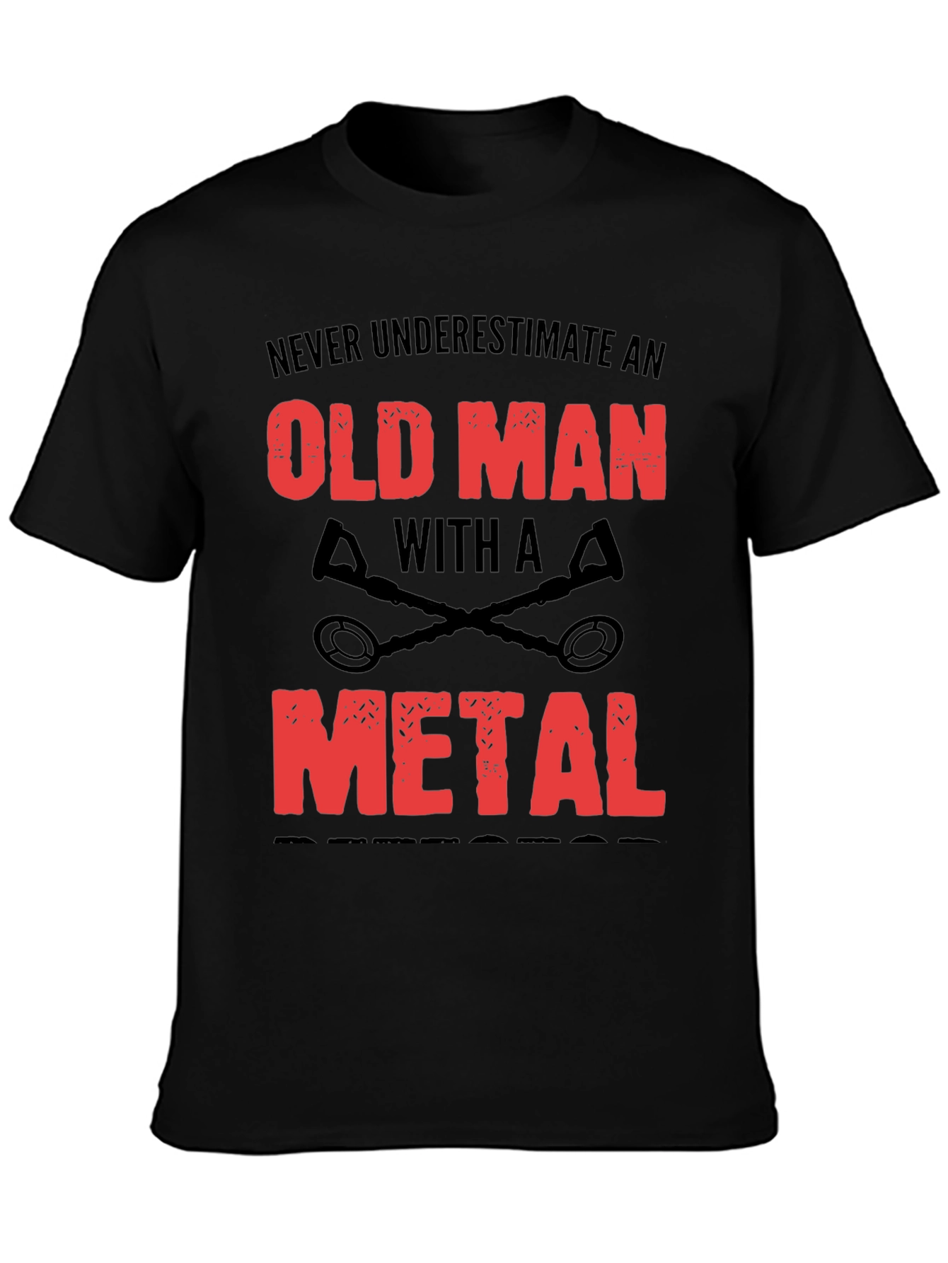 Old Man Metal Detector T-Shirt