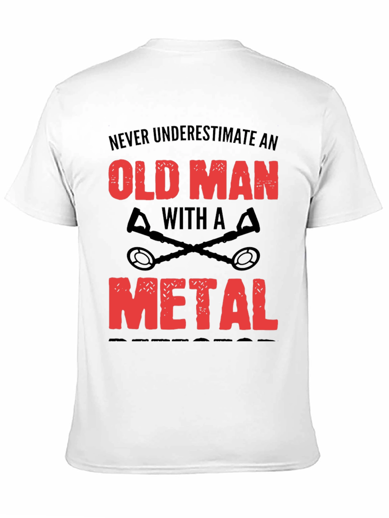Old Man Metal Detector T-Shirt