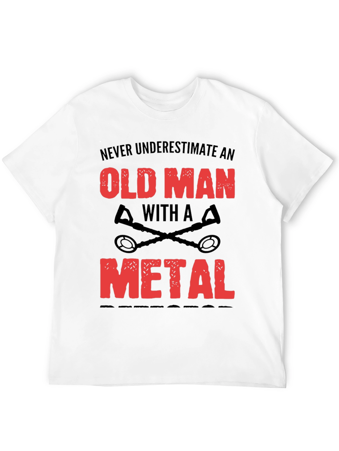 Old Man Metal Detector T-Shirt