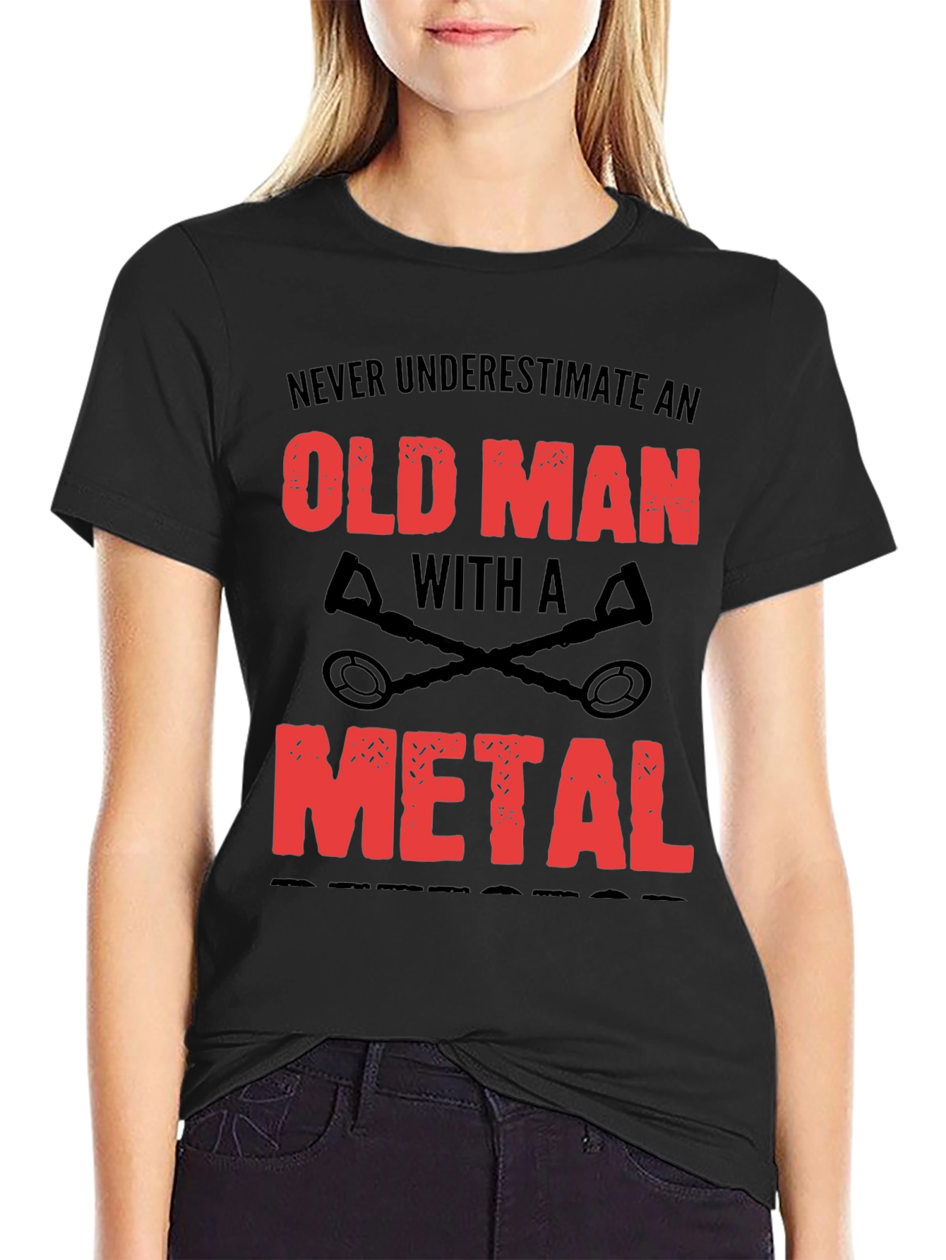 Old Man Metal Detector T-Shirt