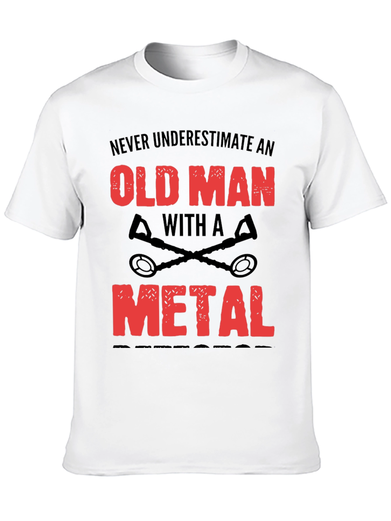 Old Man Metal Detector T-Shirt