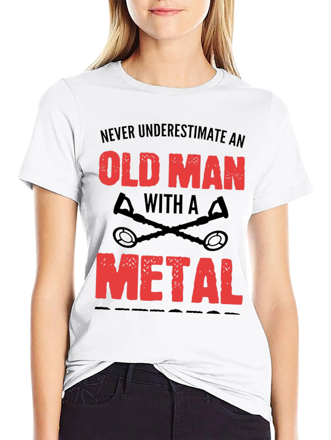 Old Man Metal Detector T-Shirt