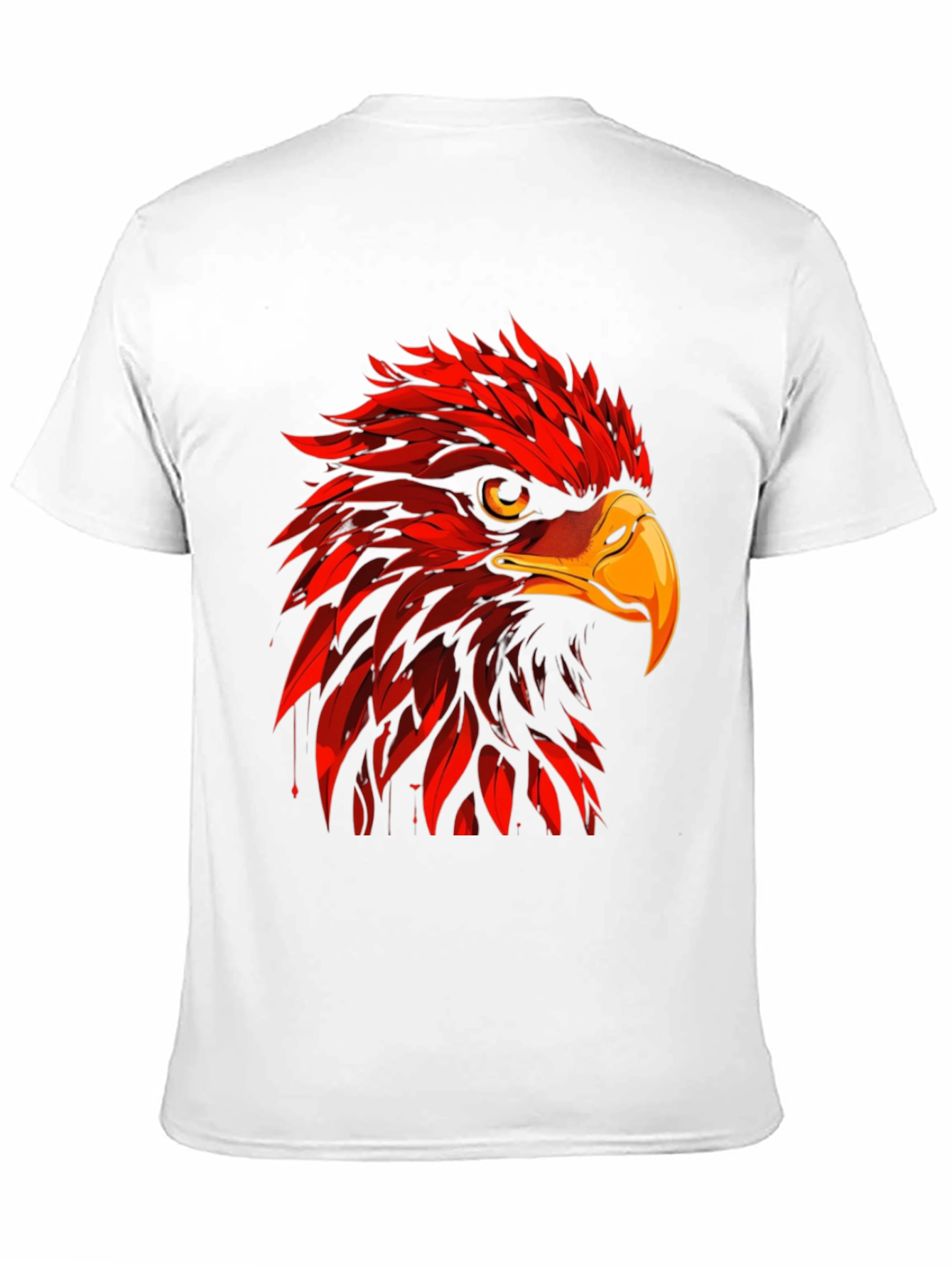 Red Eagle Graphic Print Black T-Shirt