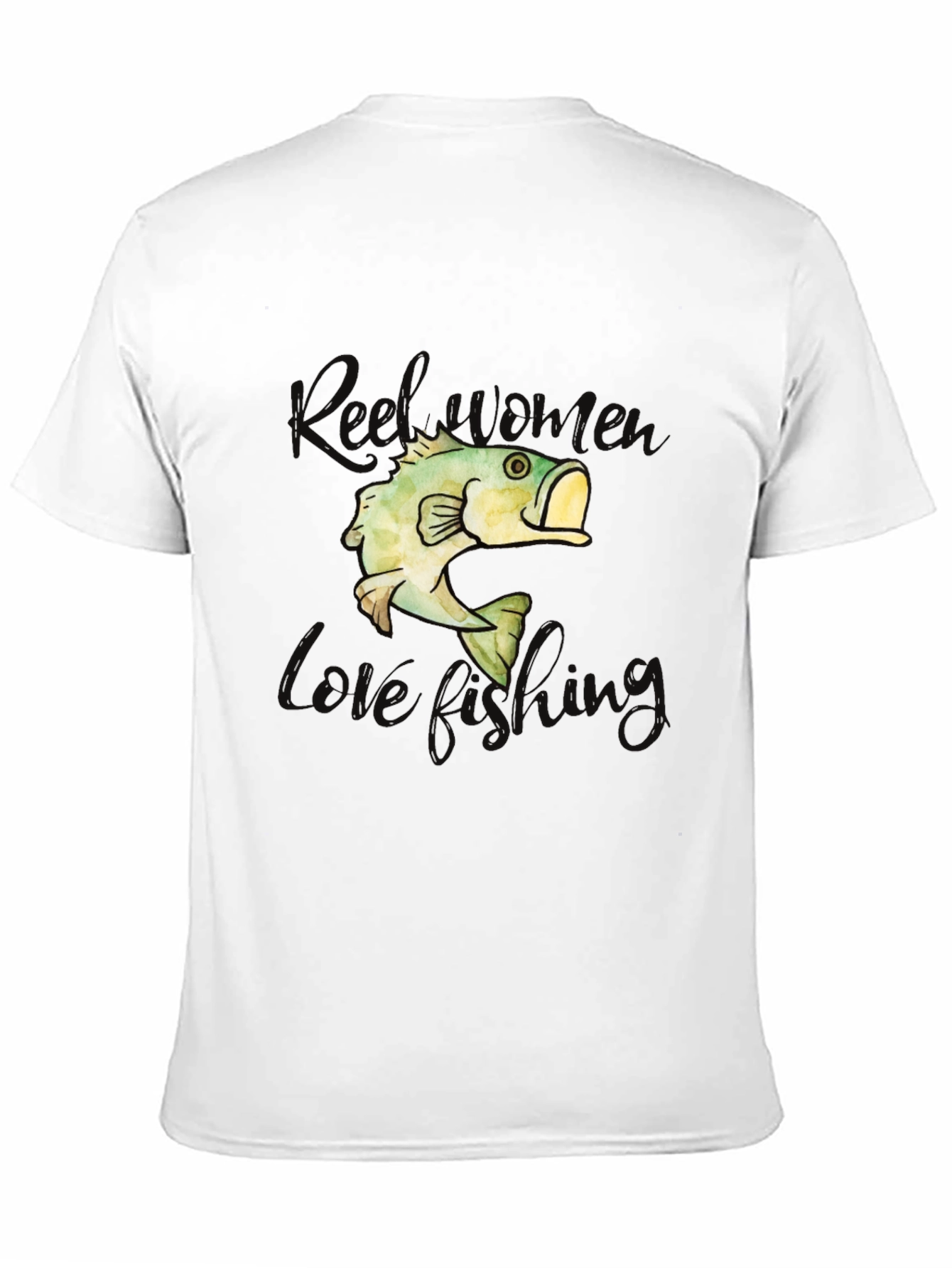 Reel Women Love Fishing Black T-Shirt