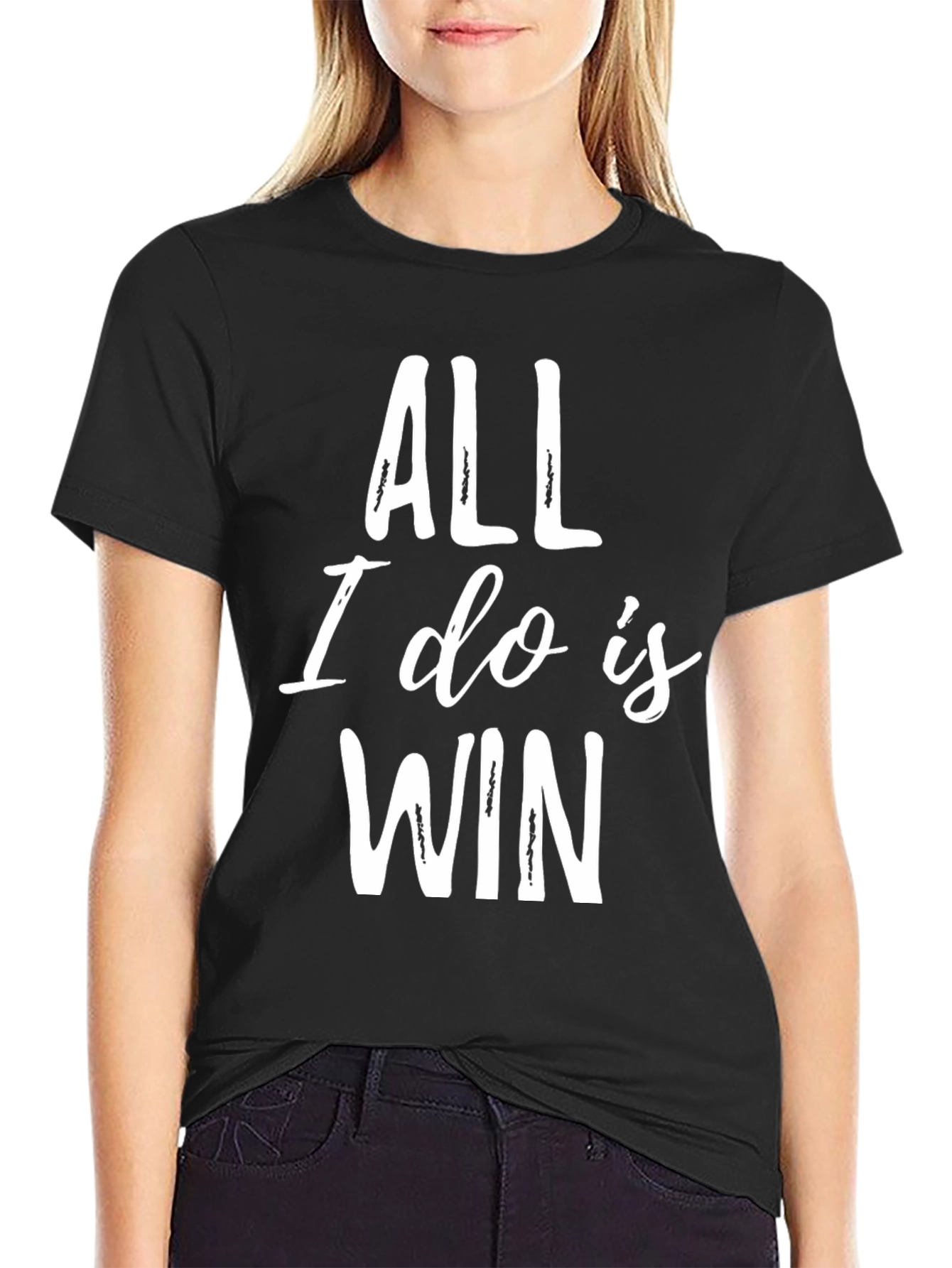 All I Do Is Win Graphic Tee - Black
