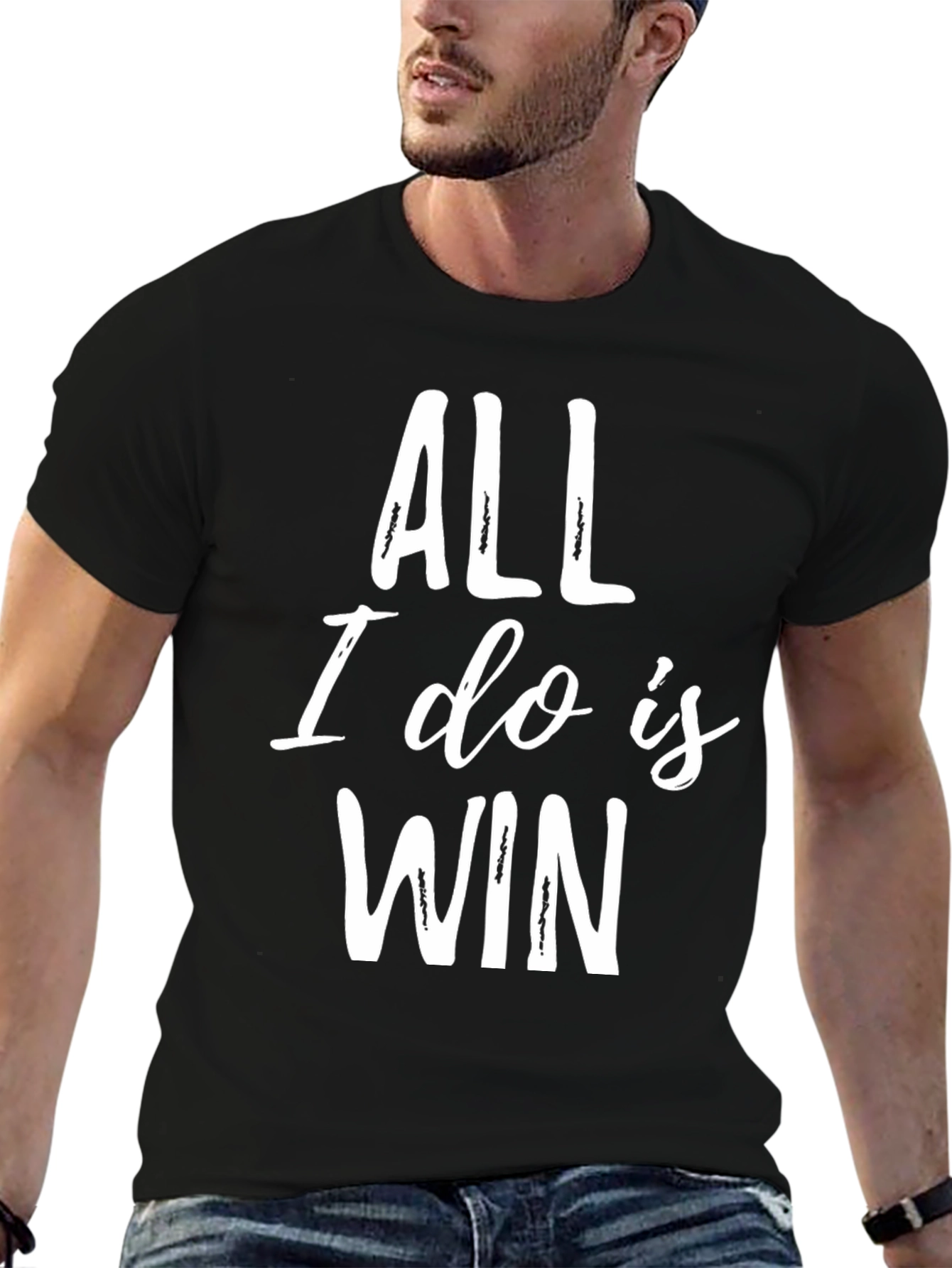 All I Do Is Win Graphic Tee - Black