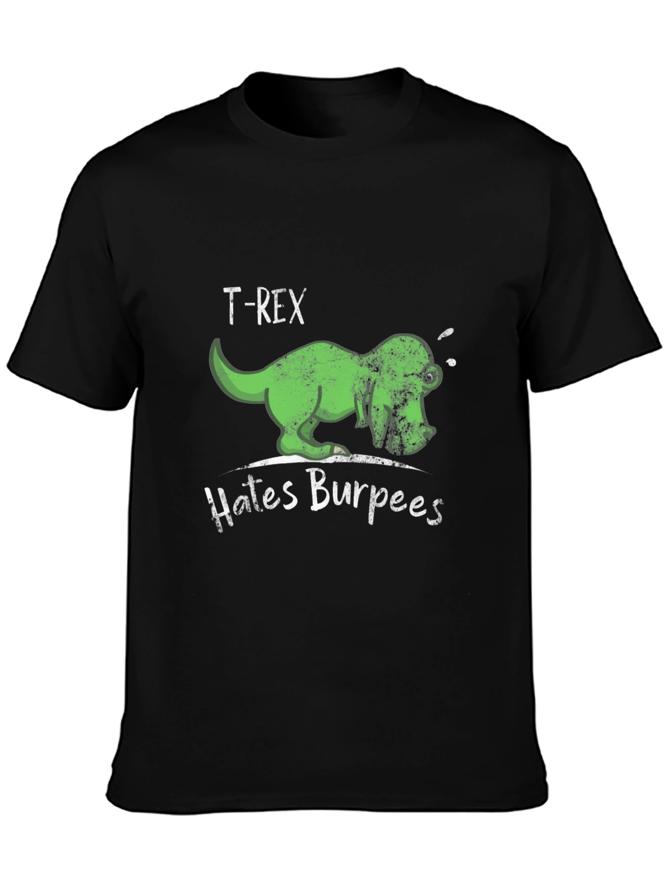 T-Rex Hates Burpees Mens Black T-Shirt
