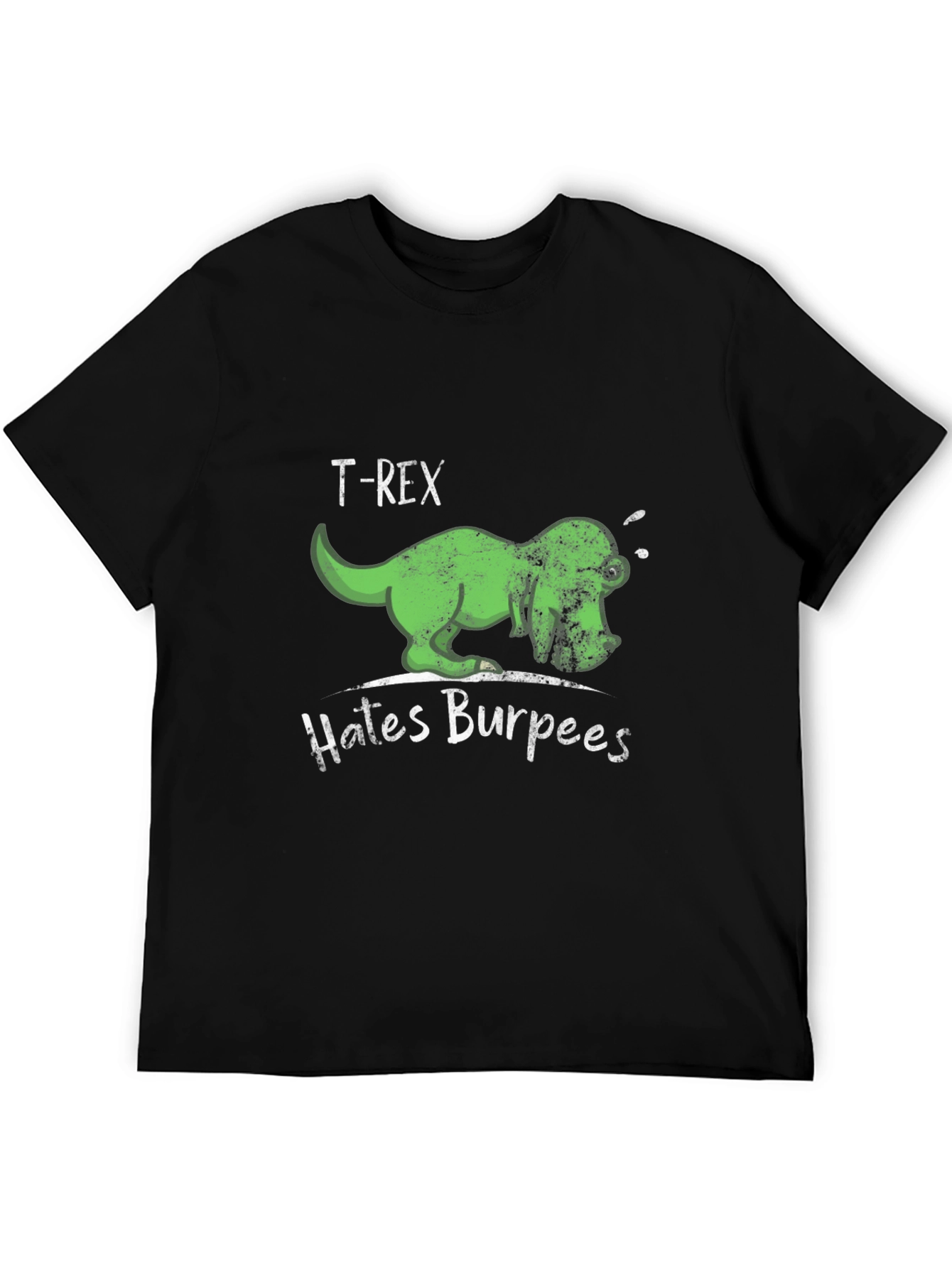T-Rex Hates Burpees Mens Black T-Shirt