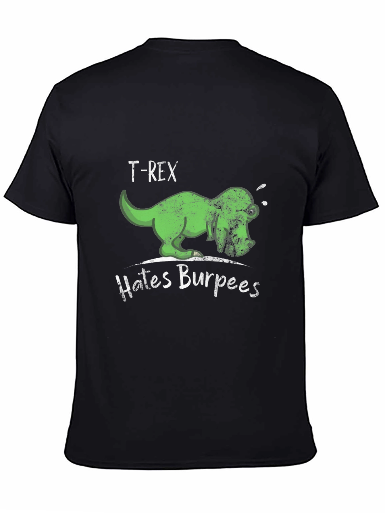 T-Rex Hates Burpees Mens Black T-Shirt