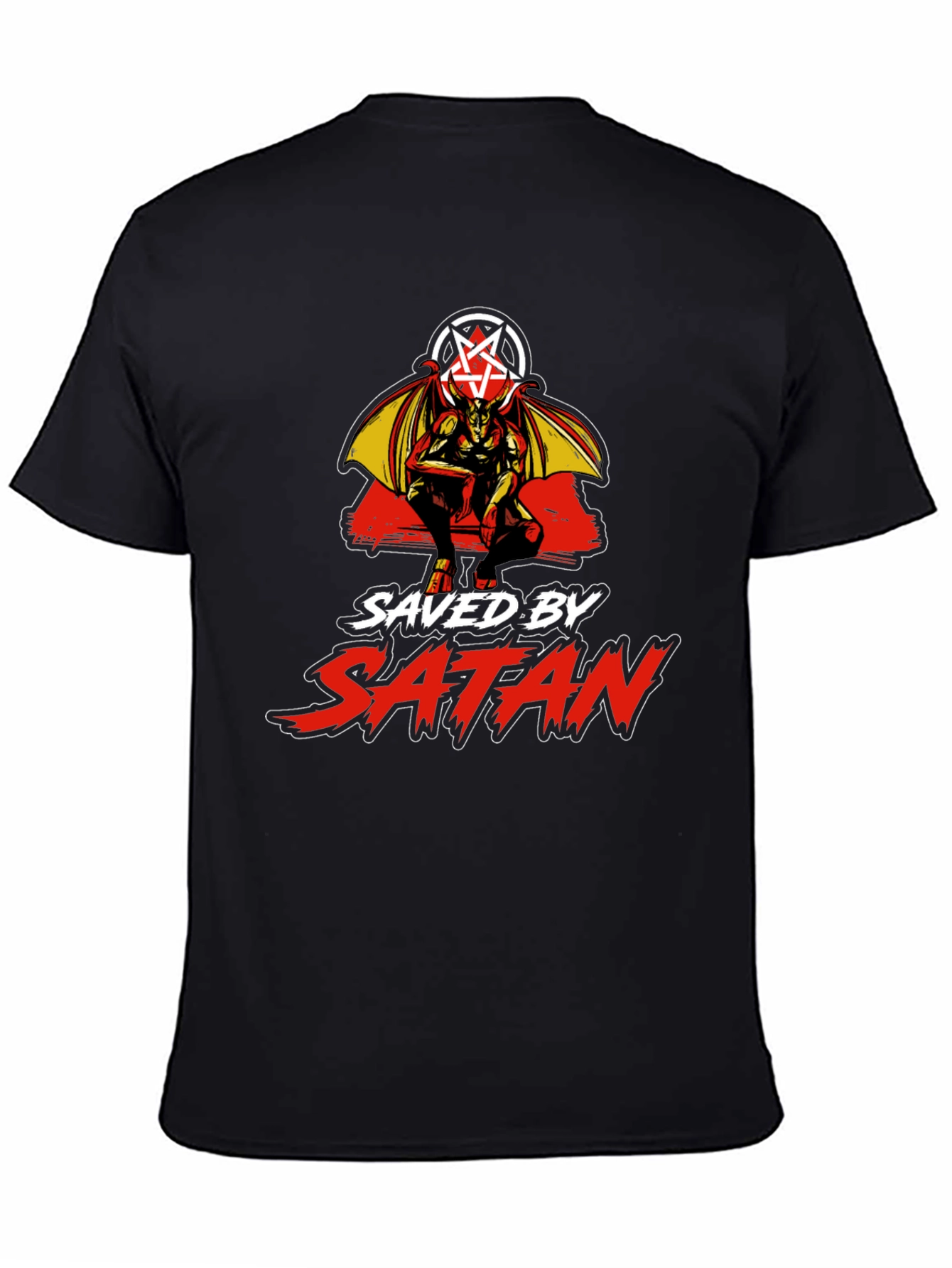 Saved by Satan Black Graphic T-Shirt