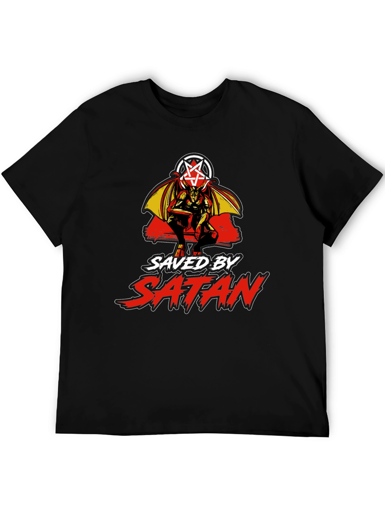 Saved by Satan Black Graphic T-Shirt