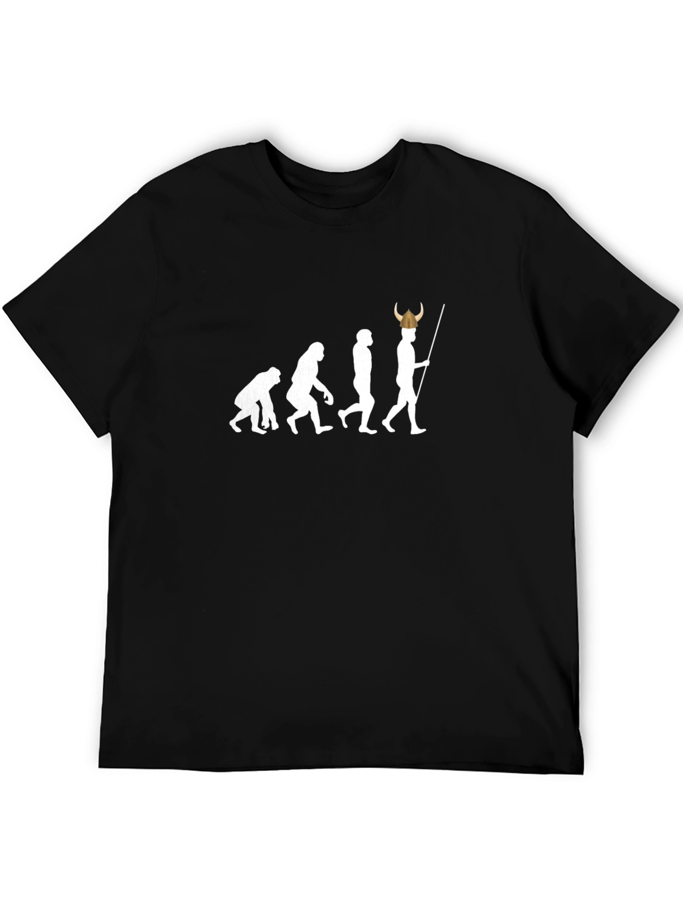Evolution of Viking T-Shirt - Black Cotton Tee