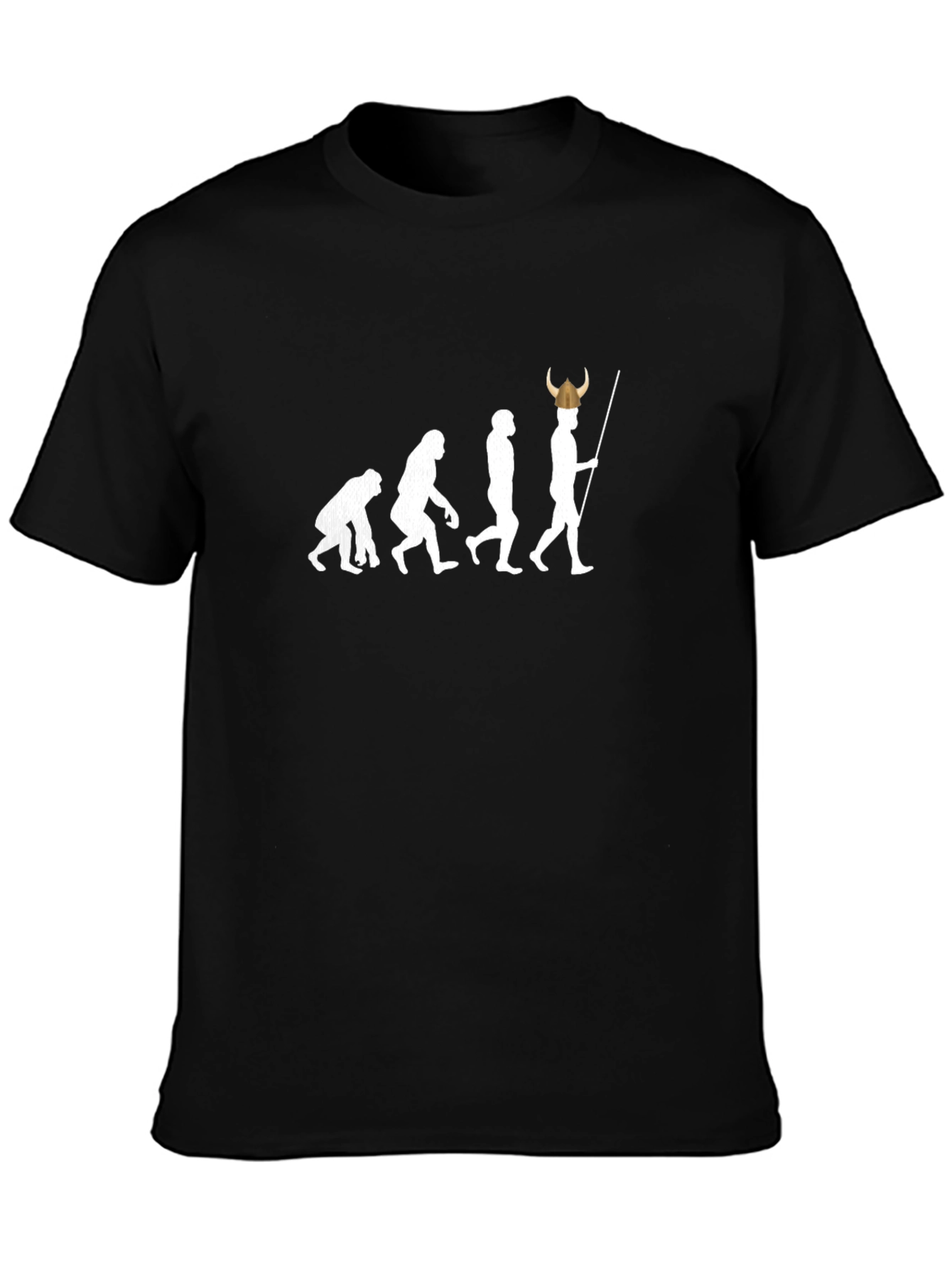 Evolution of Viking T-Shirt - Black Cotton Tee