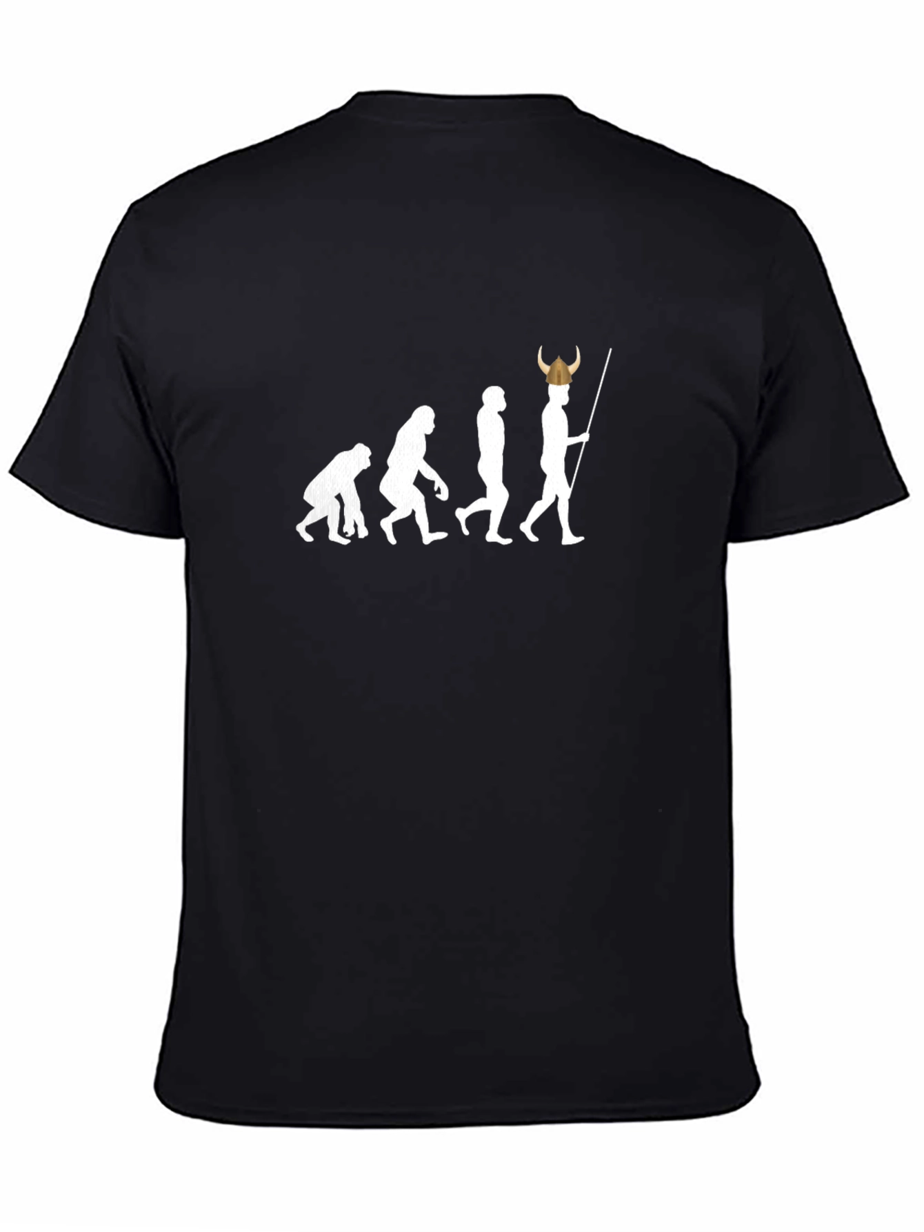 Evolution of Viking T-Shirt - Black Cotton Tee