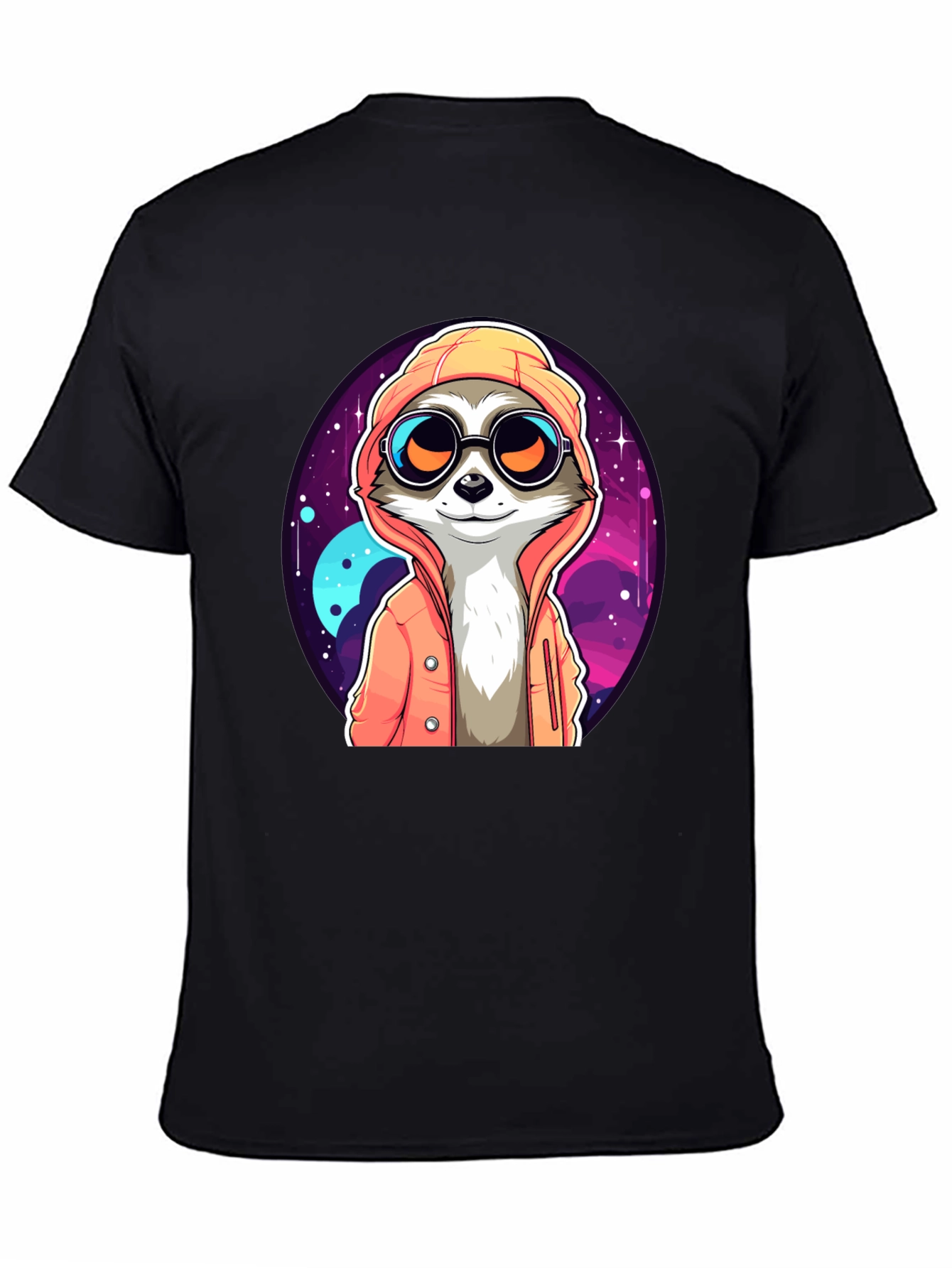 Cool Raccoon in Space T-Shirt