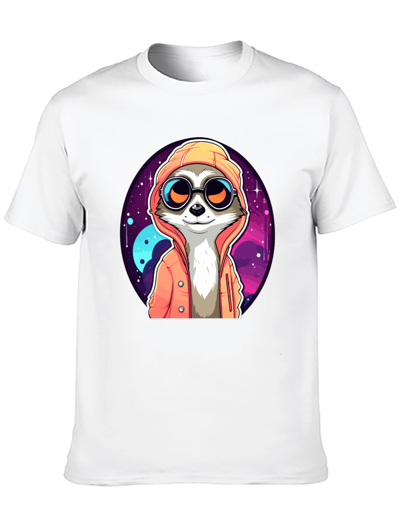 Cool Raccoon in Space T-Shirt