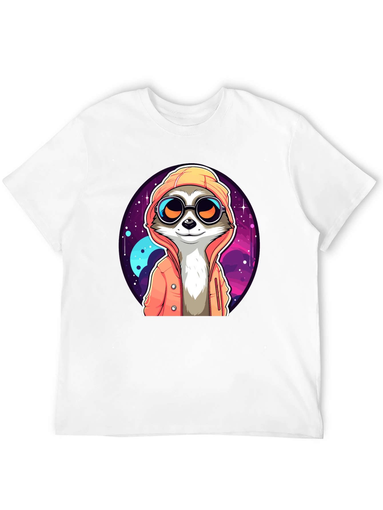 Cool Raccoon in Space T-Shirt