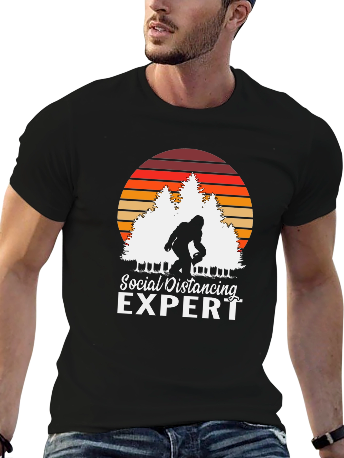 Social Distancing Expert Bigfoot T-Shirt