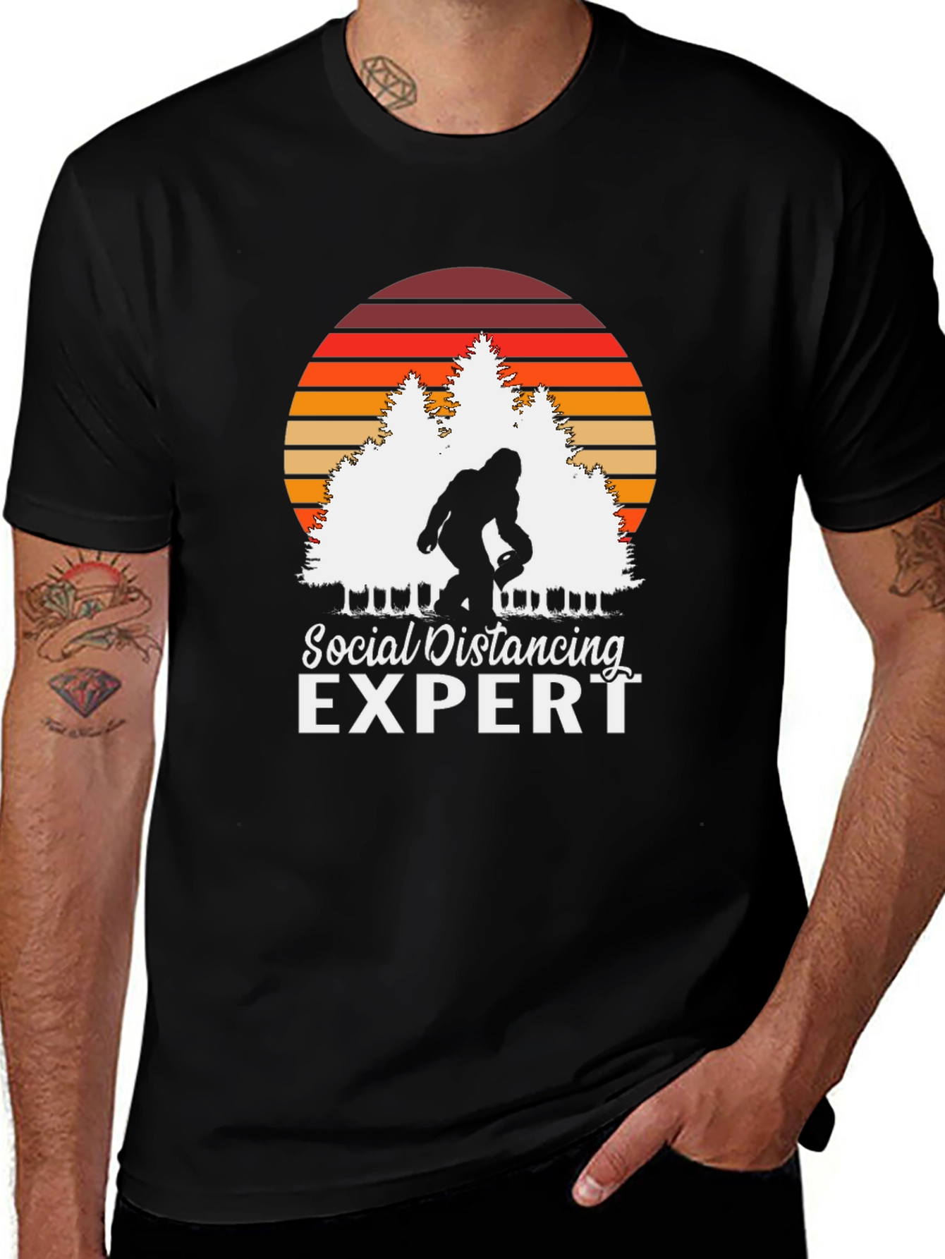Social Distancing Expert Bigfoot T-Shirt