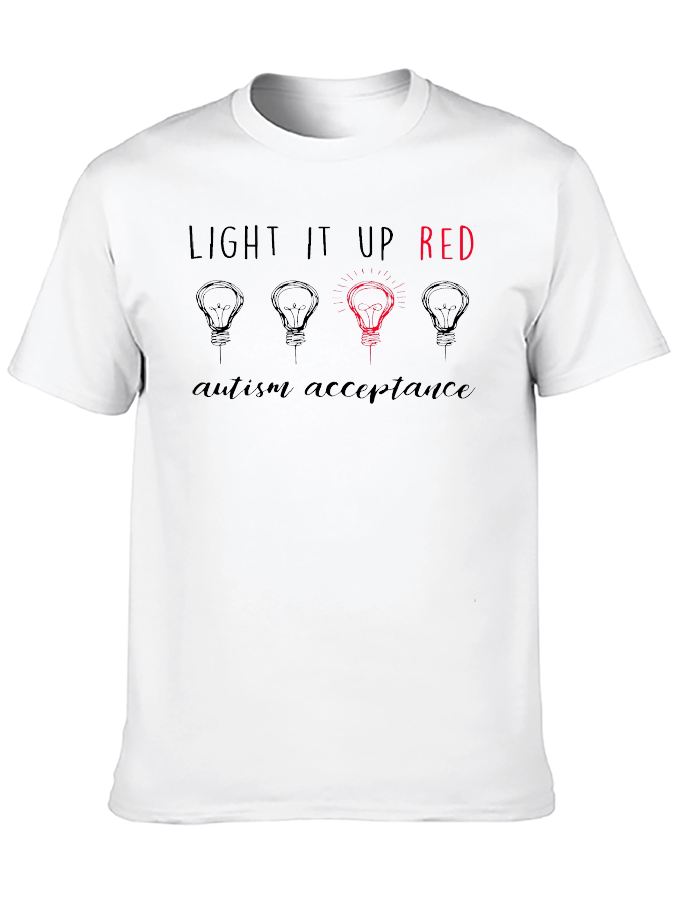 Autism Awareness Tee - Light It Up Red