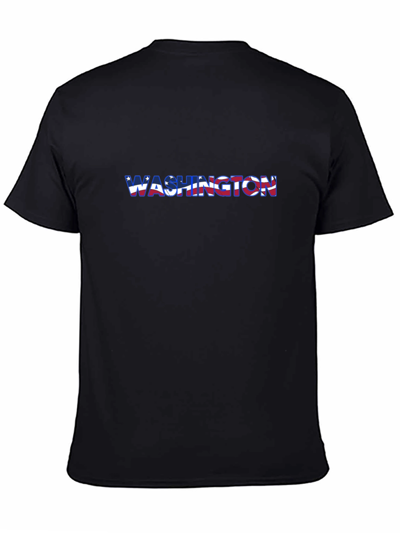 Washington Flag Graphic Black T-Shirt