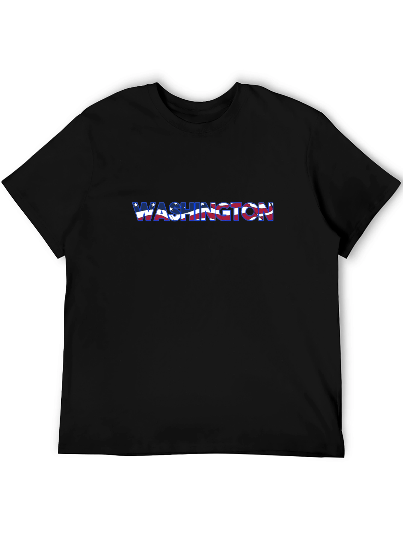Washington Flag Graphic Black T-Shirt