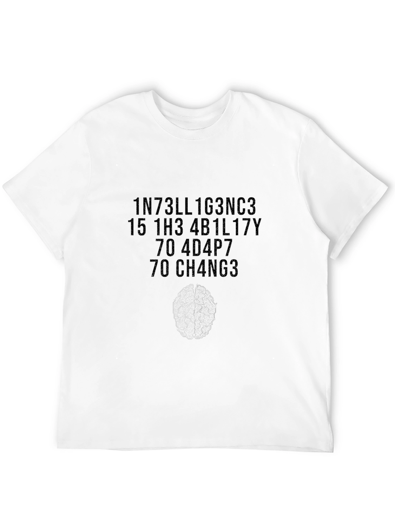 Intelligence Brain Teaser Graphic Tee - Black