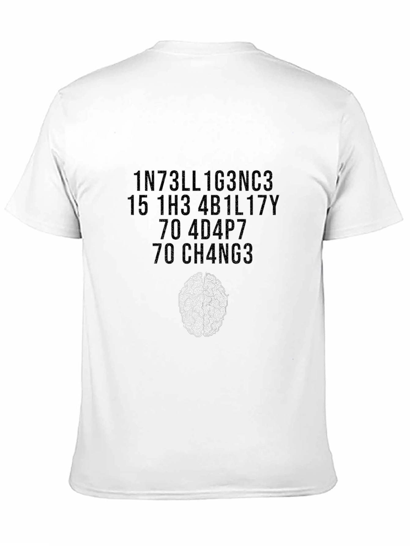 Intelligence Brain Teaser Graphic Tee - Black