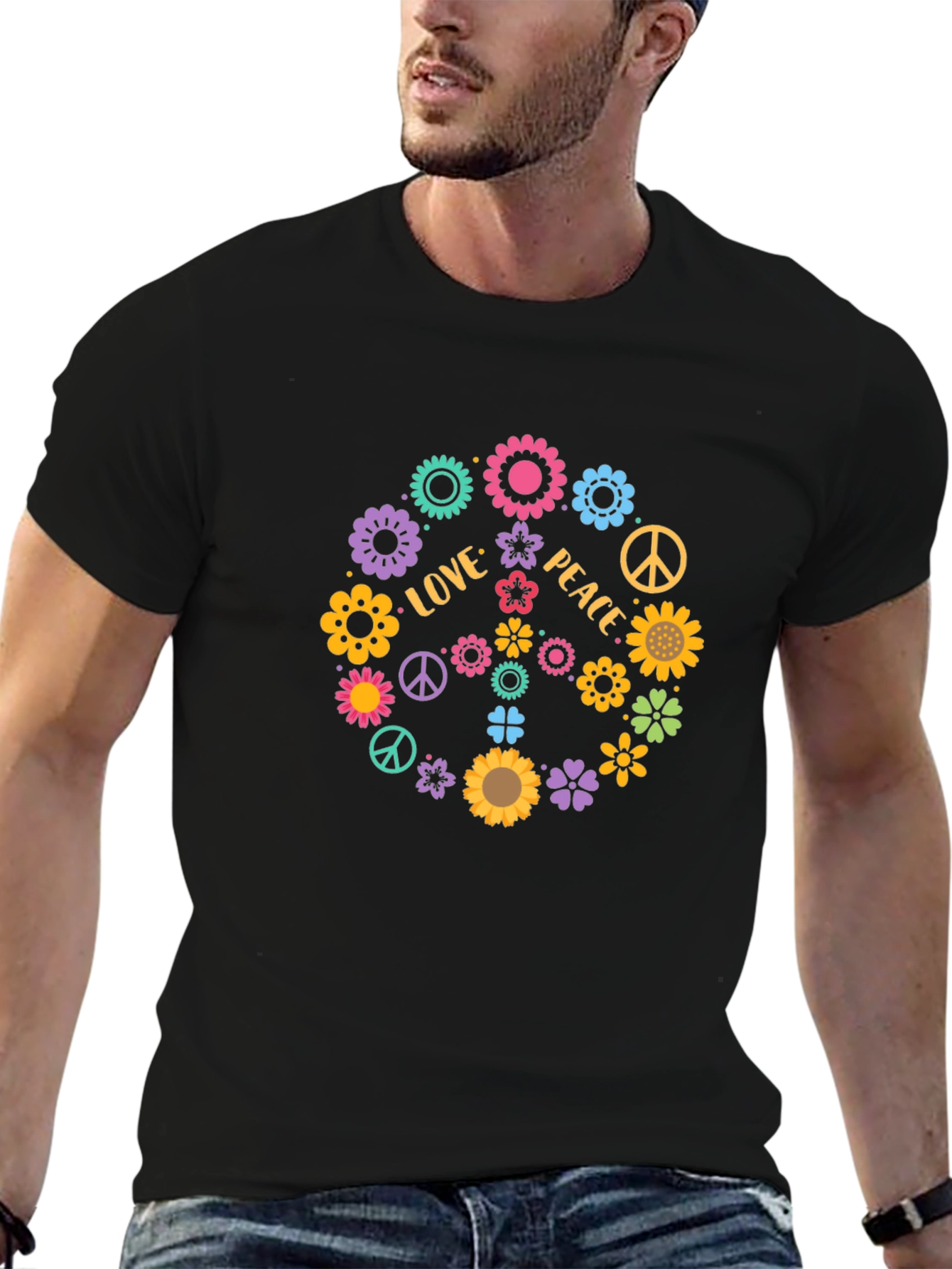 Love & Peace Floral T-Shirt