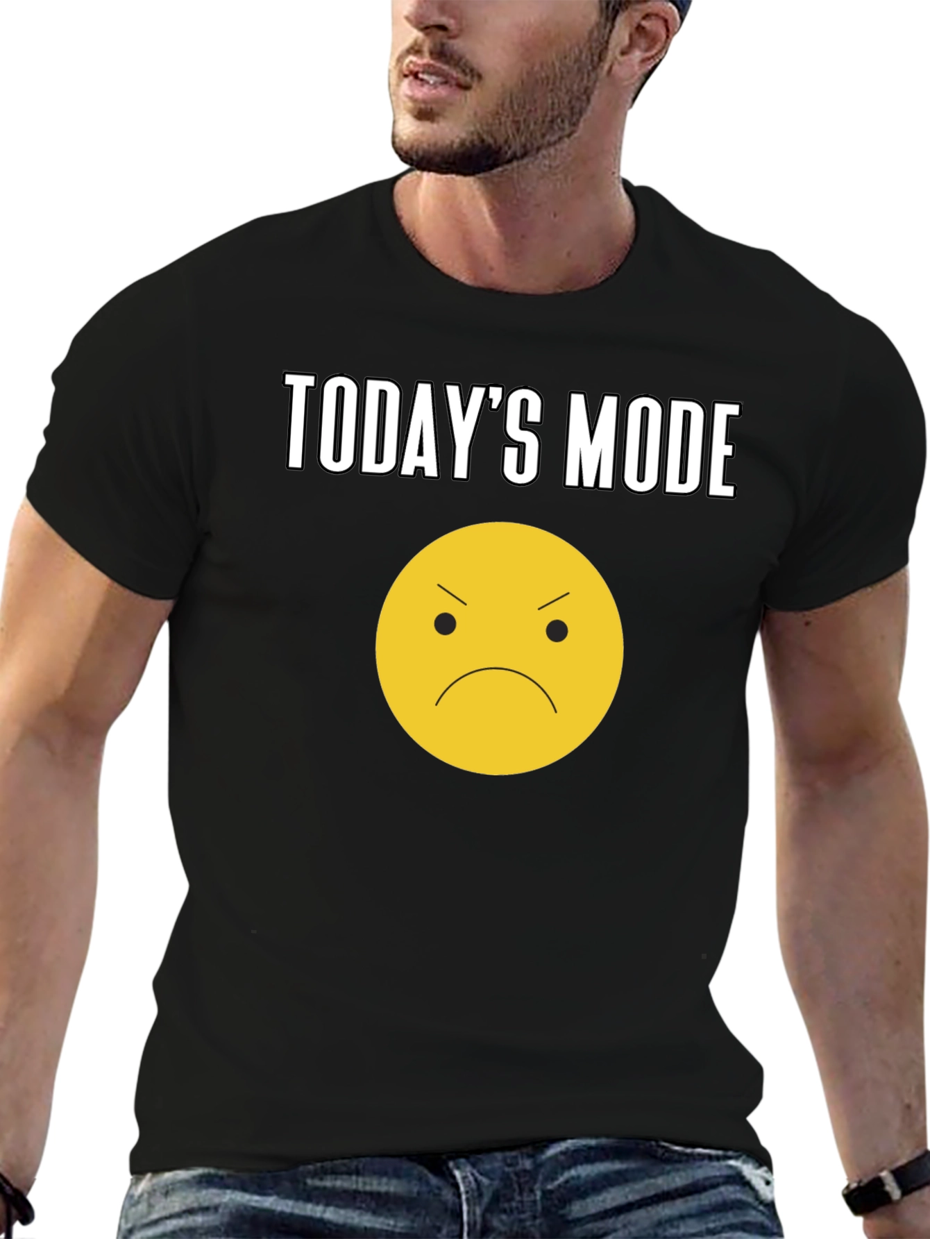 Todays Mood Graphic Tee - Unisex Black T-Shirt