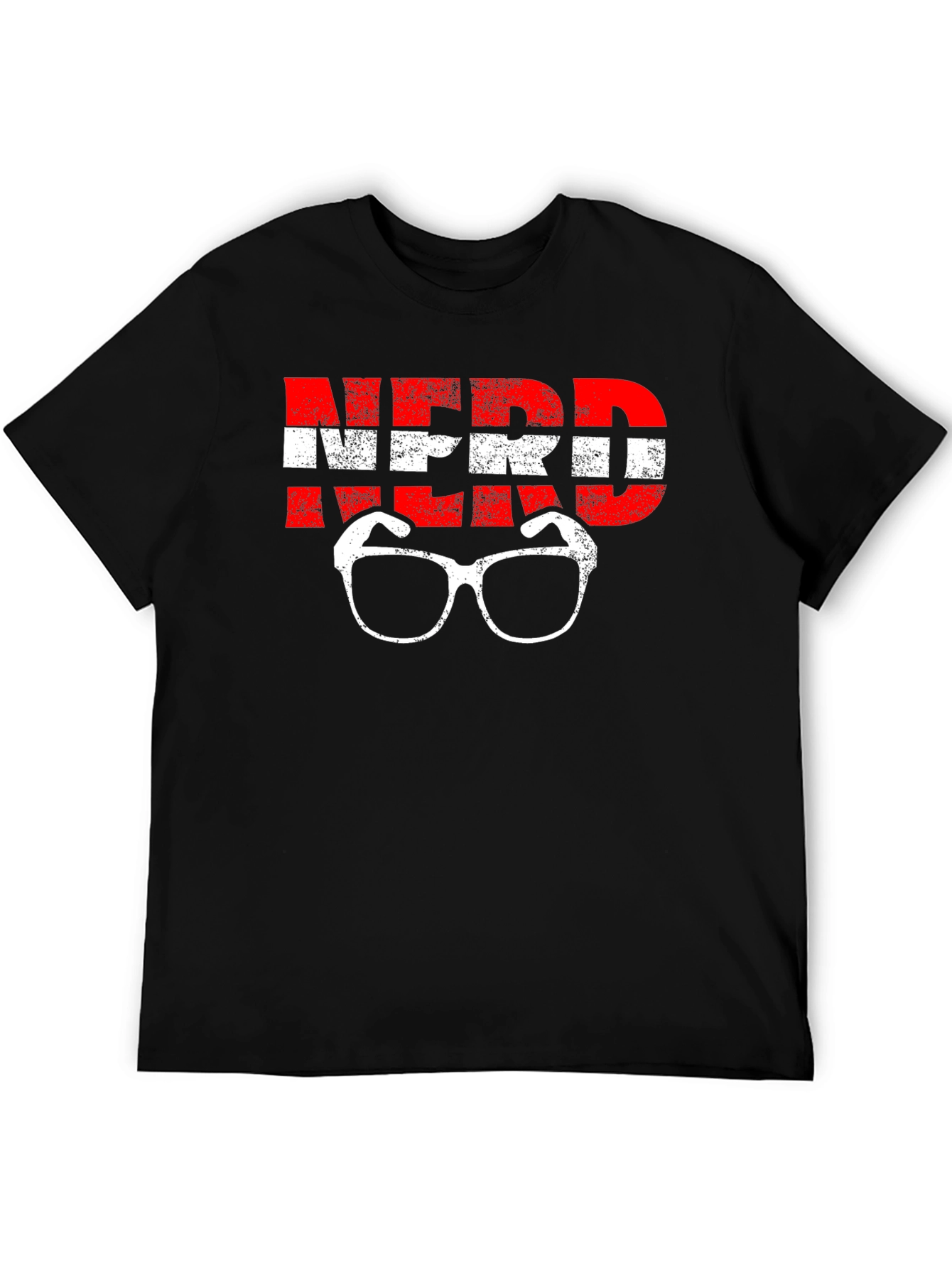 Nerd Glasses Graphic Black T-Shirt