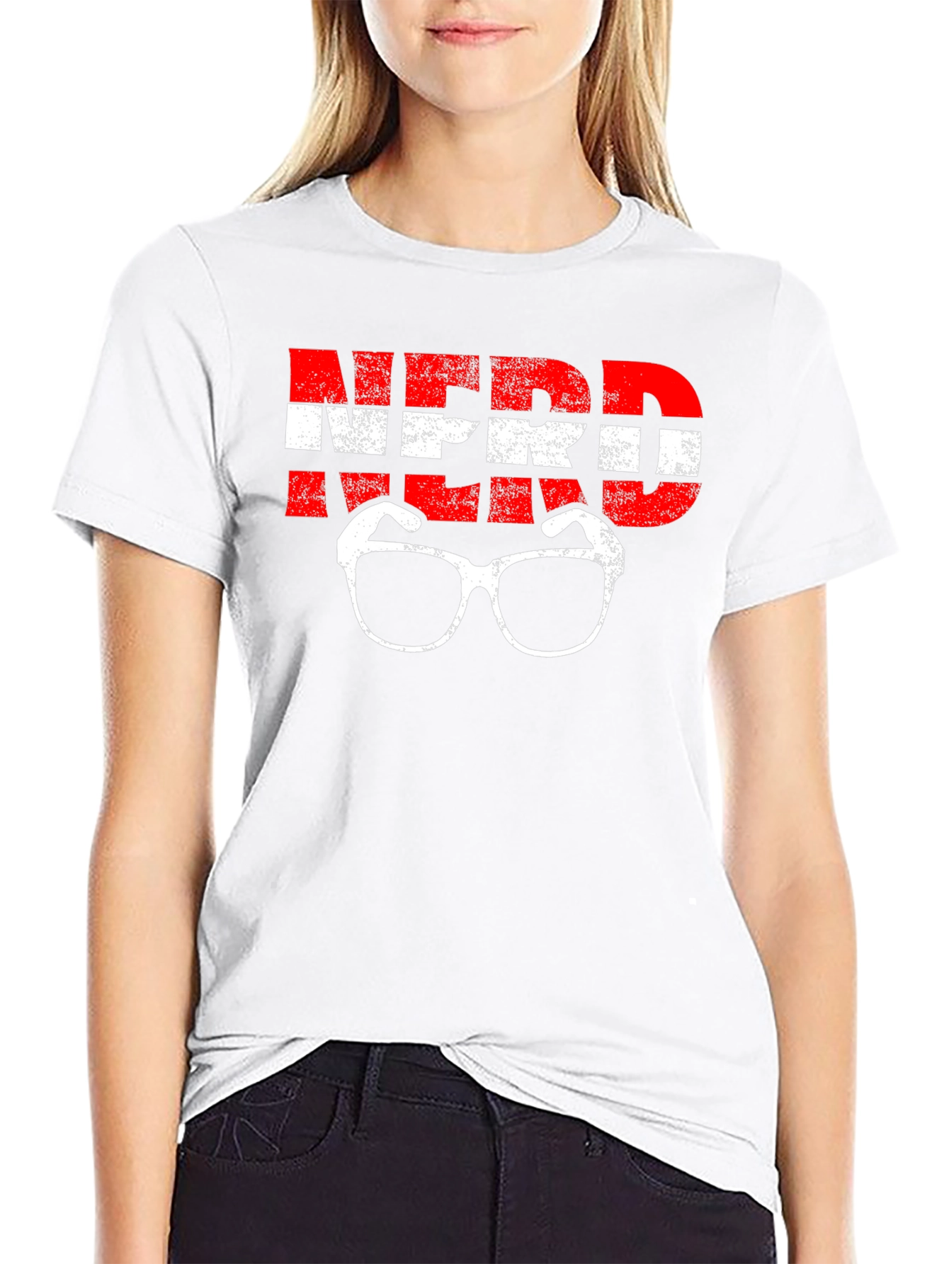 Nerd Glasses Graphic Black T-Shirt