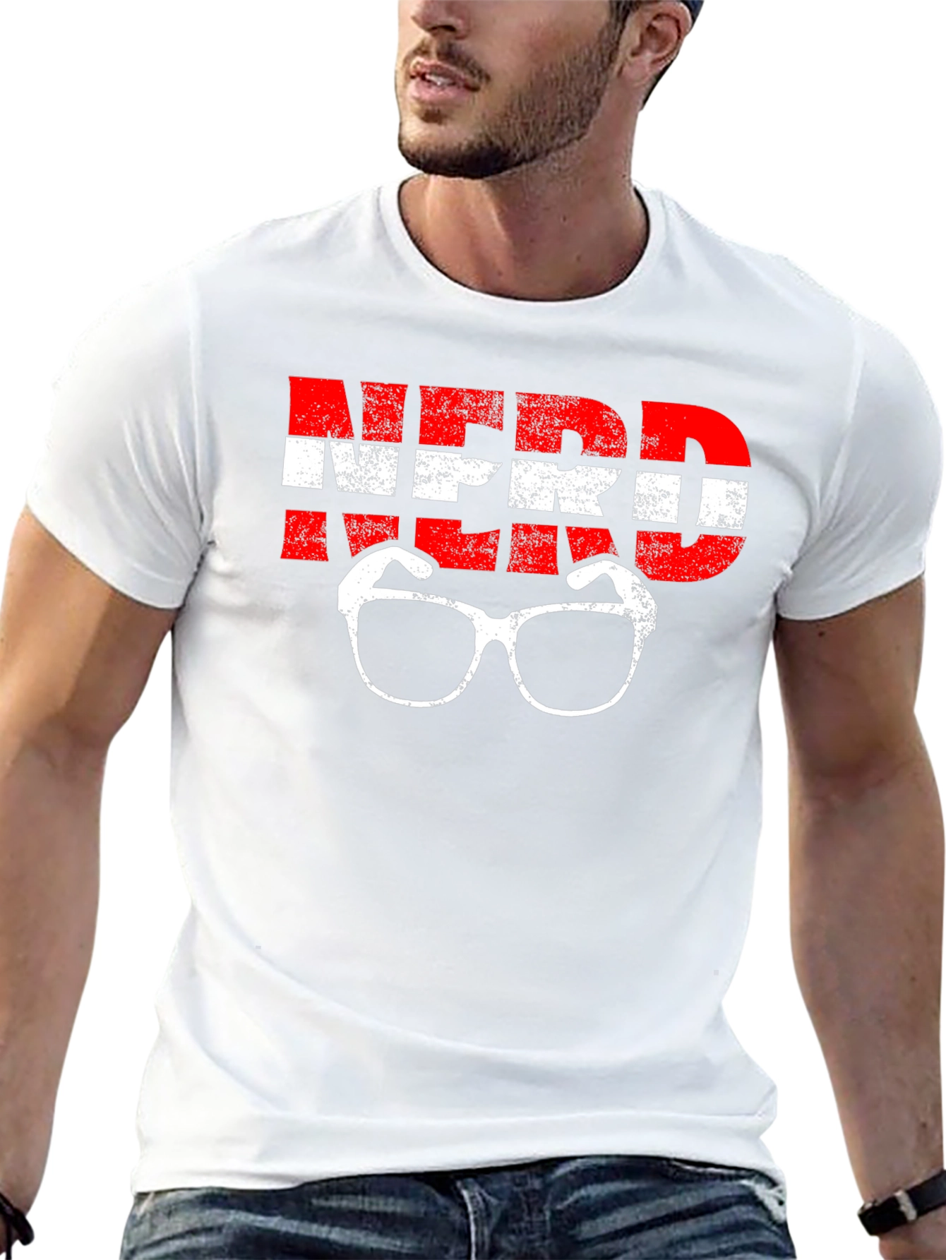 Nerd Glasses Graphic Black T-Shirt