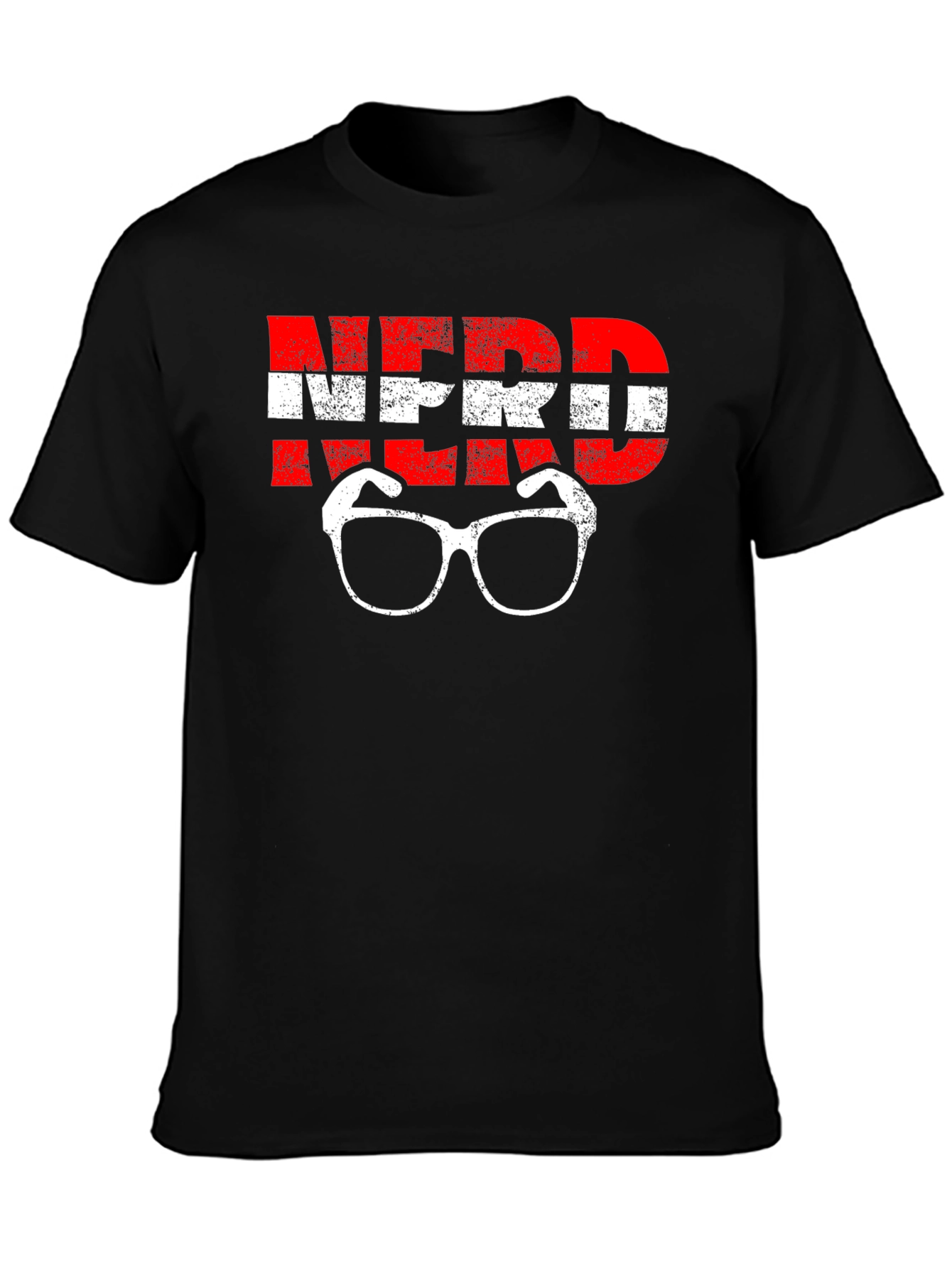 Nerd Glasses Graphic Black T-Shirt