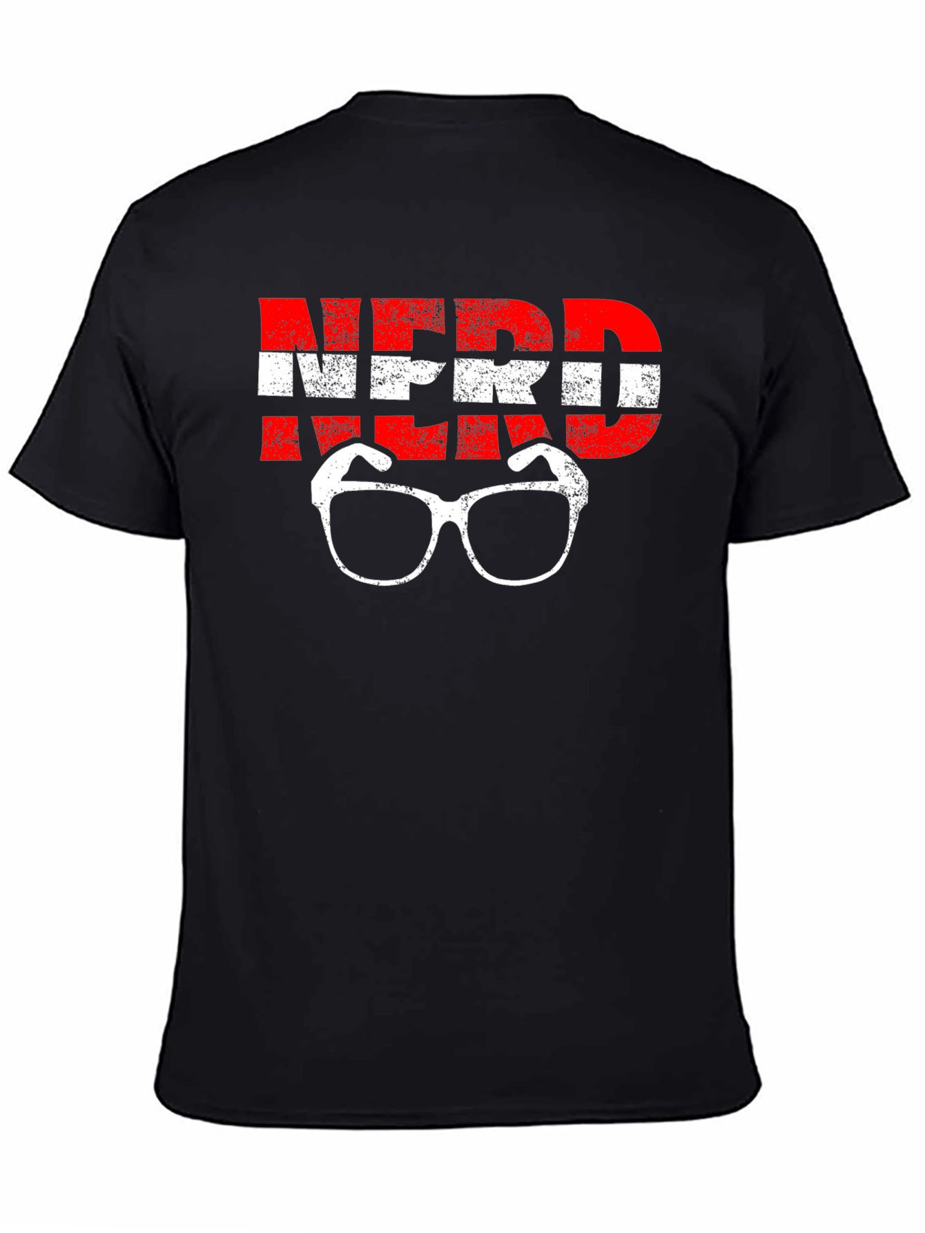 Nerd Glasses Graphic Black T-Shirt