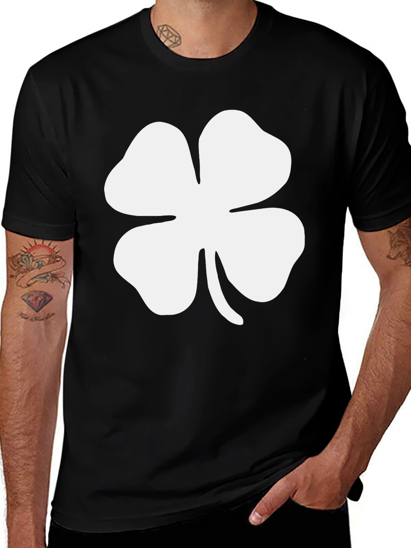 Shamrock T-Shirt - Lucky Four Leaf Clover Tee