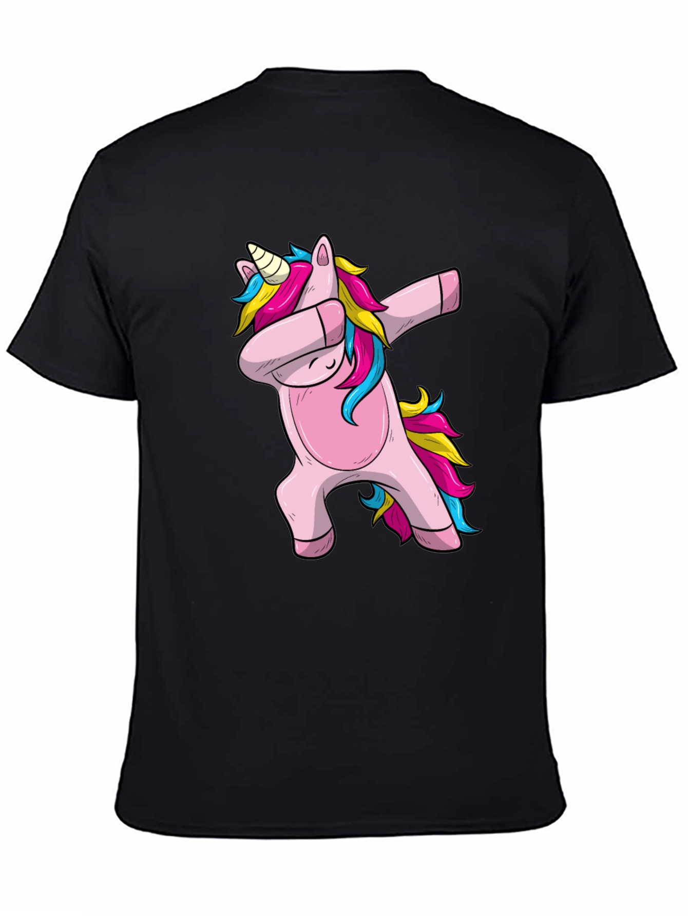 Dabbing Unicorn Graphic Tee - Black