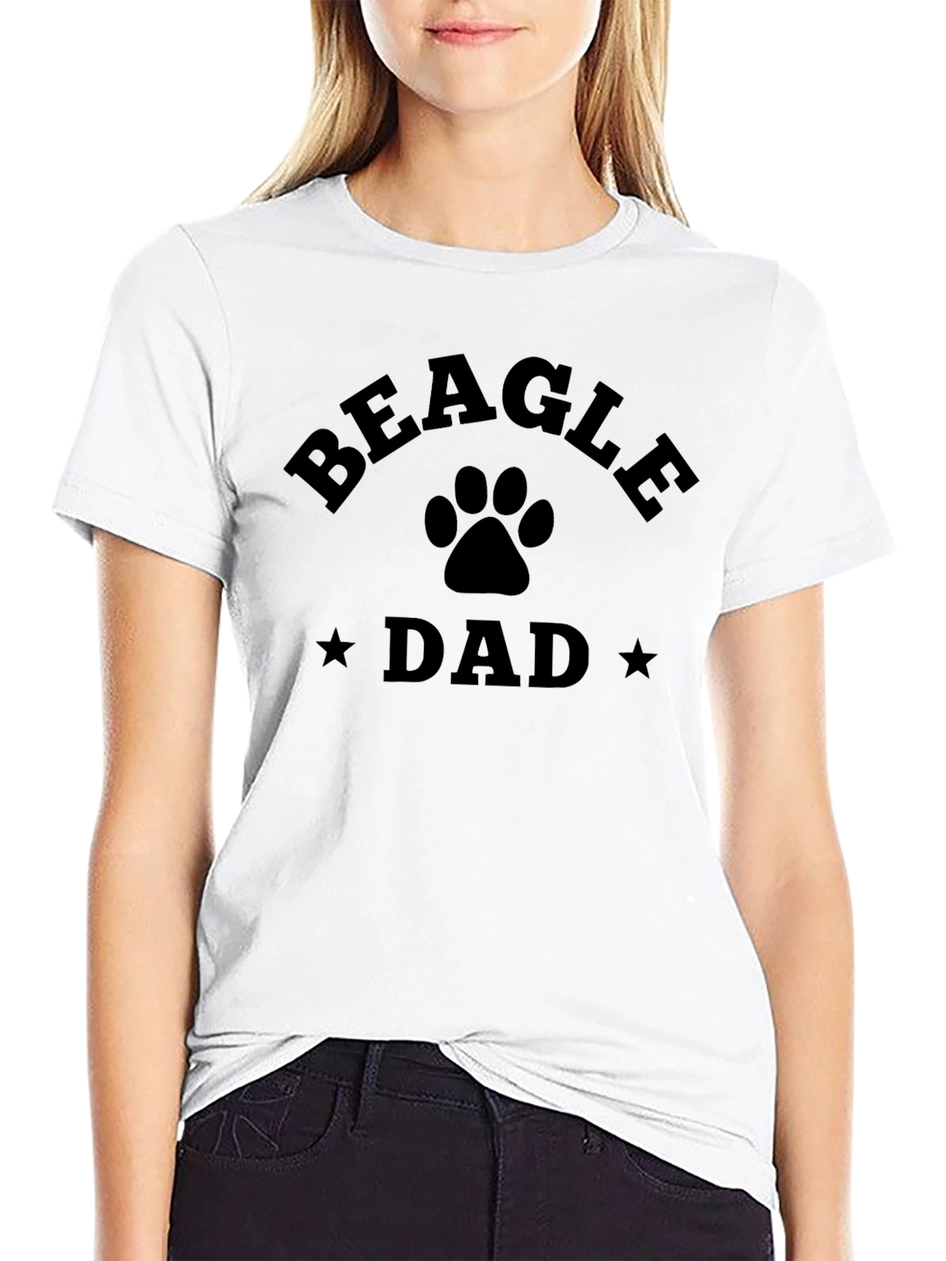 Beagle Dad Black Graphic Tee