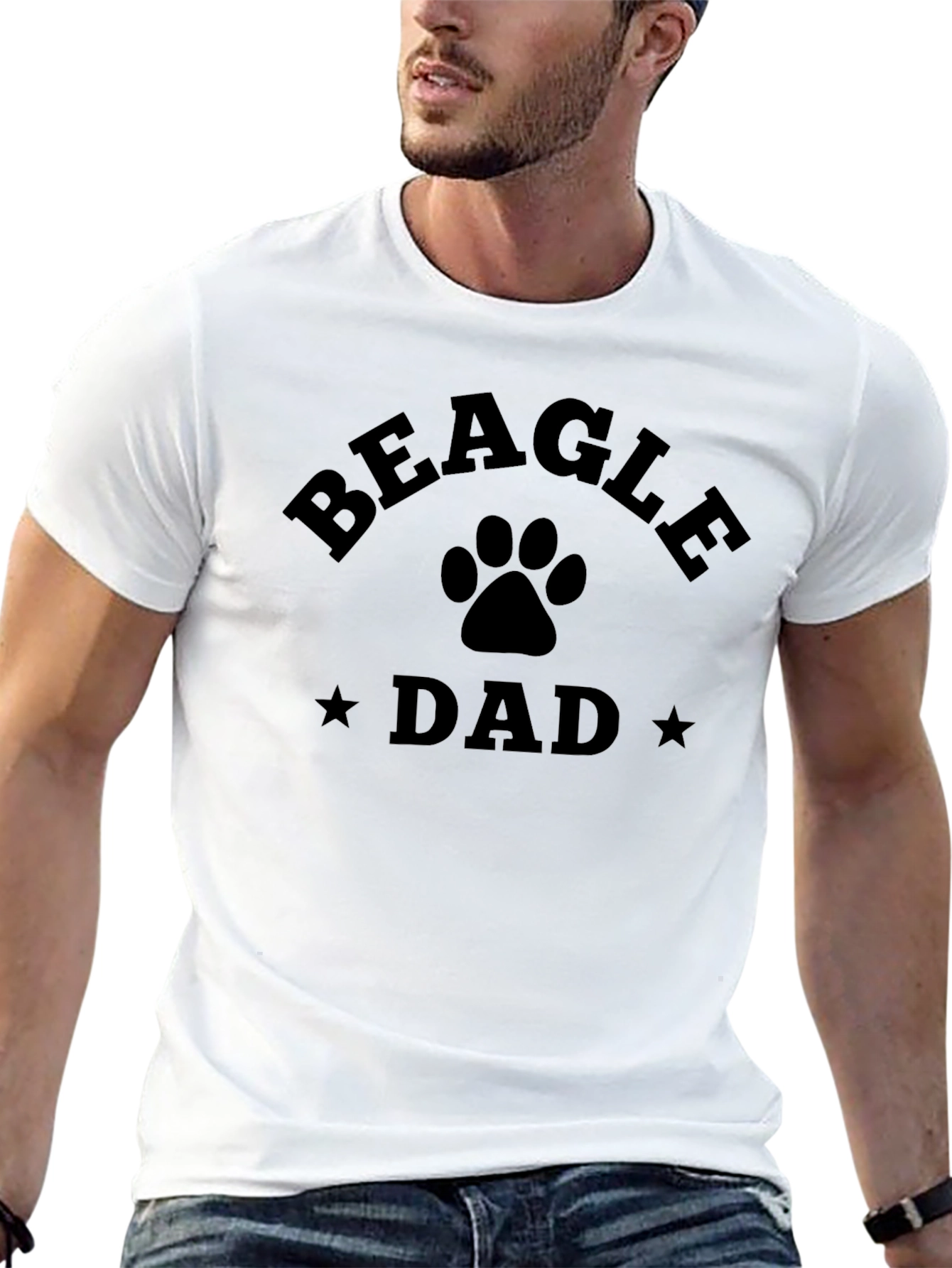 Beagle Dad Black Graphic Tee