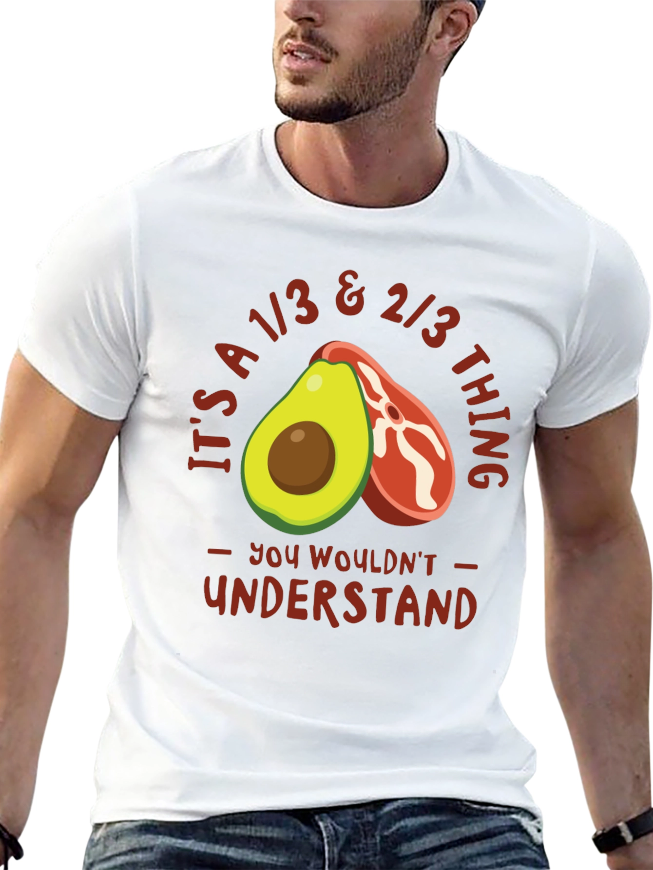 1/3 & 2/3 Avocado Steak T-Shirt