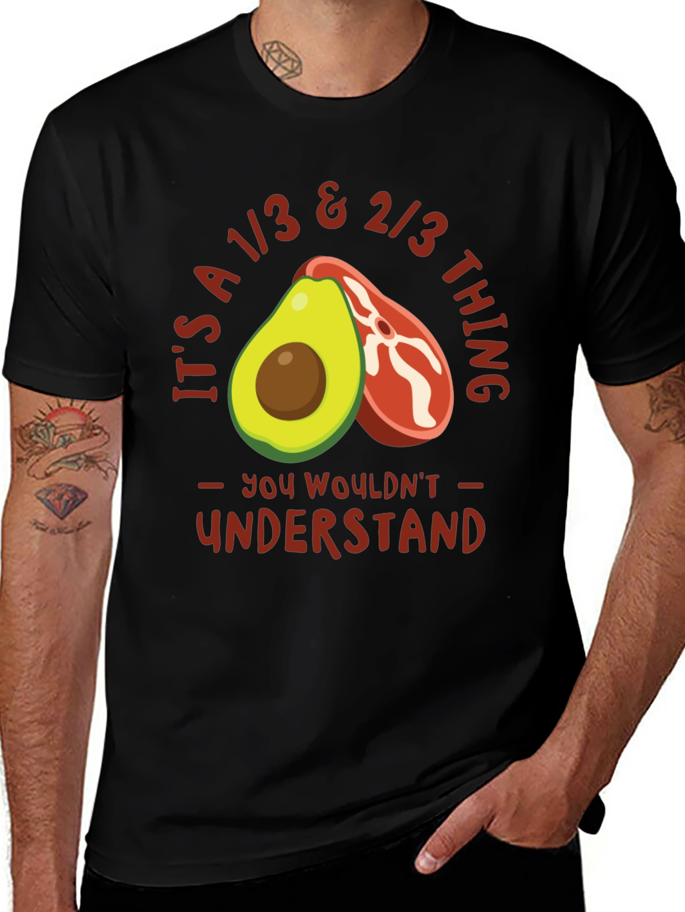 1/3 & 2/3 Avocado Steak T-Shirt
