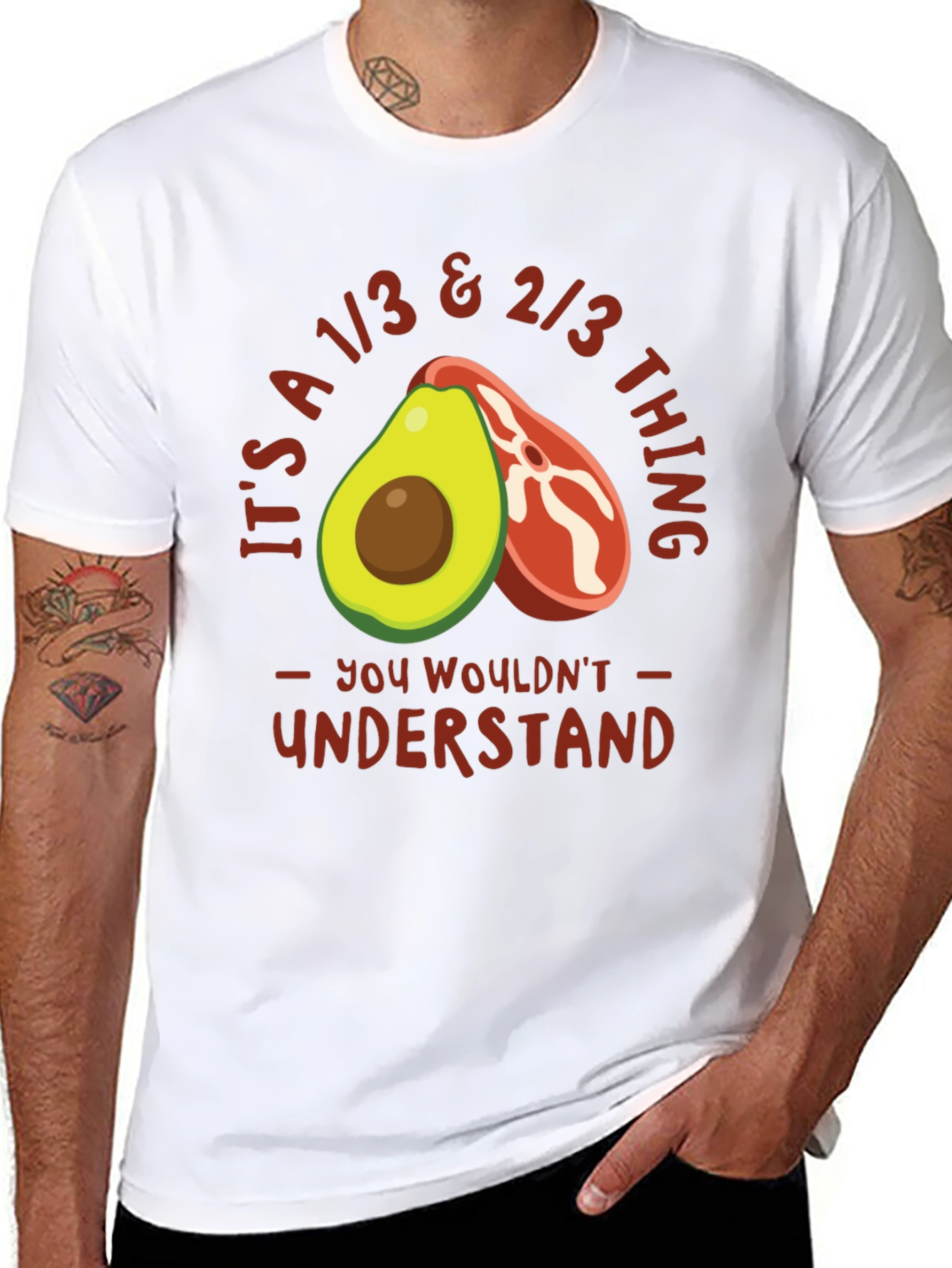 1/3 & 2/3 Avocado Steak T-Shirt