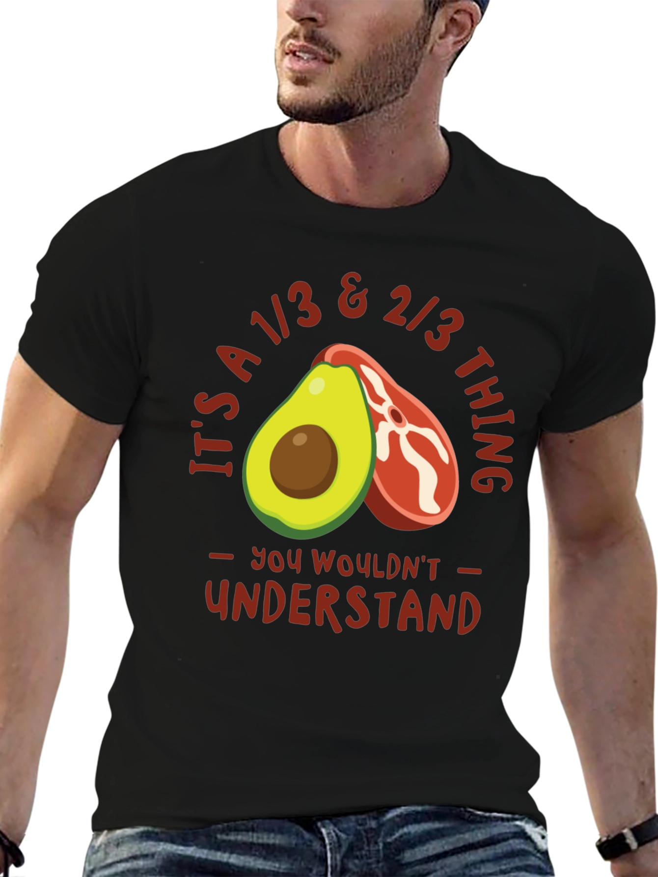 1/3 & 2/3 Avocado Steak T-Shirt
