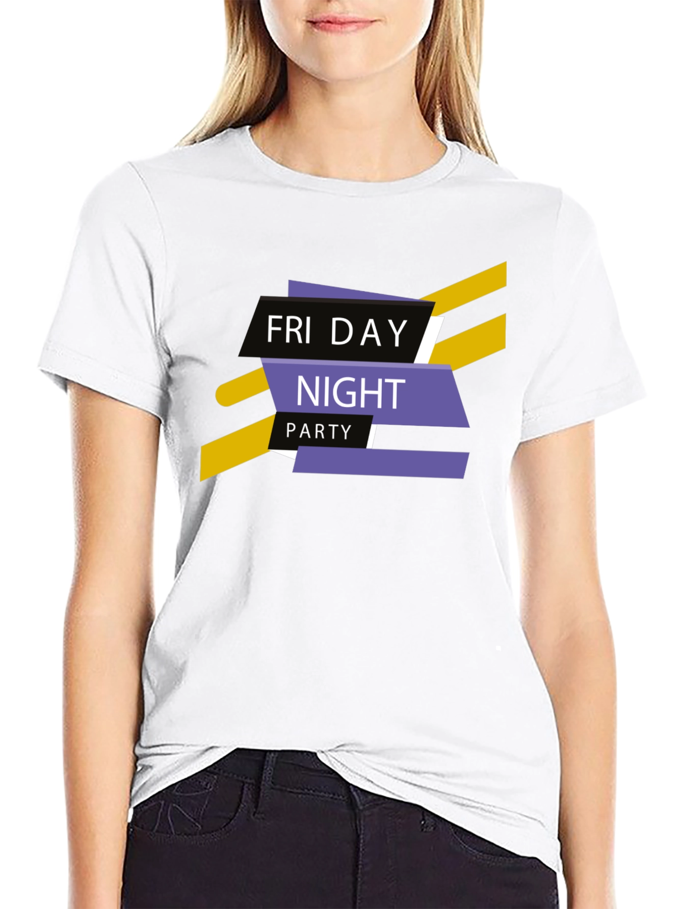 Friday Night Party Graphic Tee - Stylish Black T-Shirt