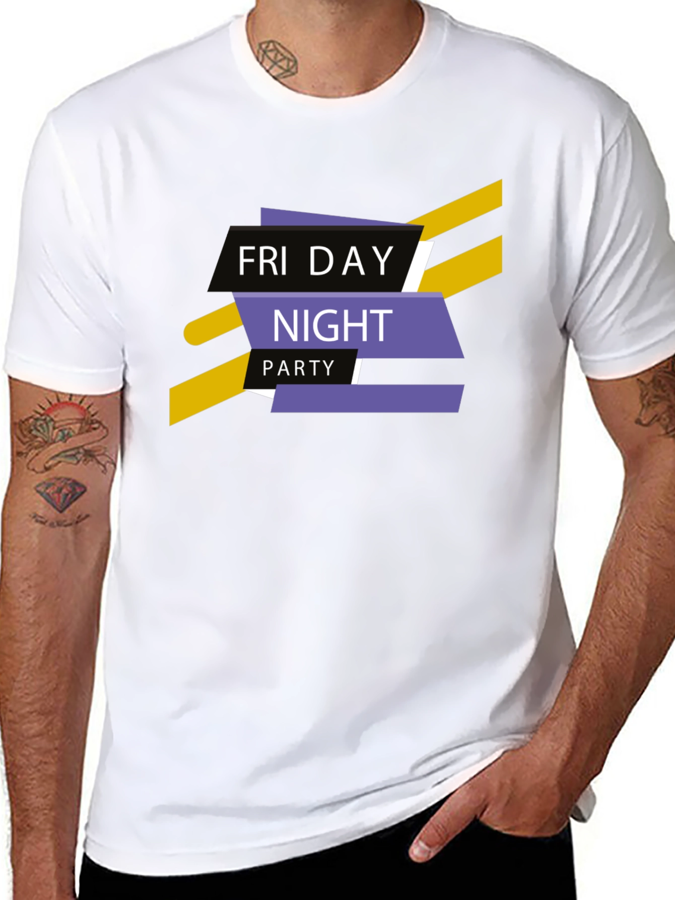 Friday Night Party Graphic Tee - Stylish Black T-Shirt